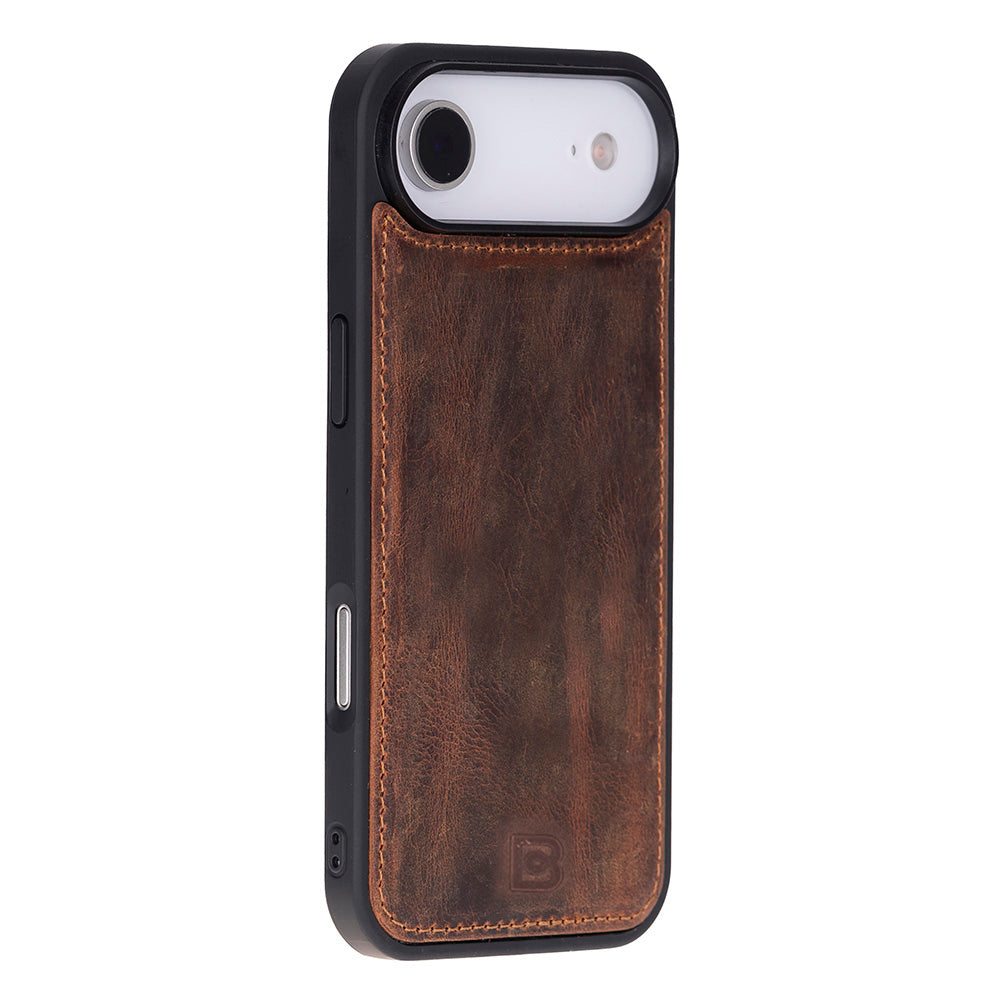 Magic iPhone 17 Air Detachable Genuine Leather Wallet Case