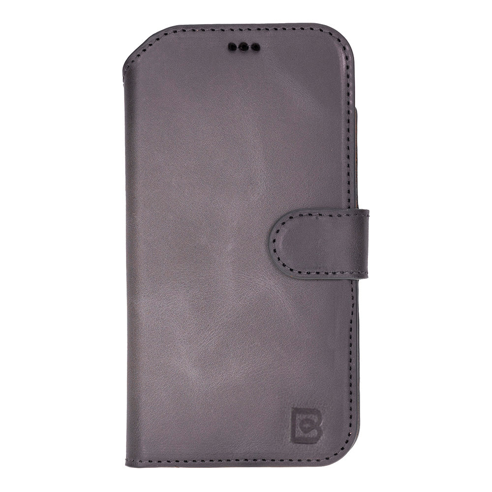 Magic iPhone 17 Air Detachable Genuine Leather Wallet Case
