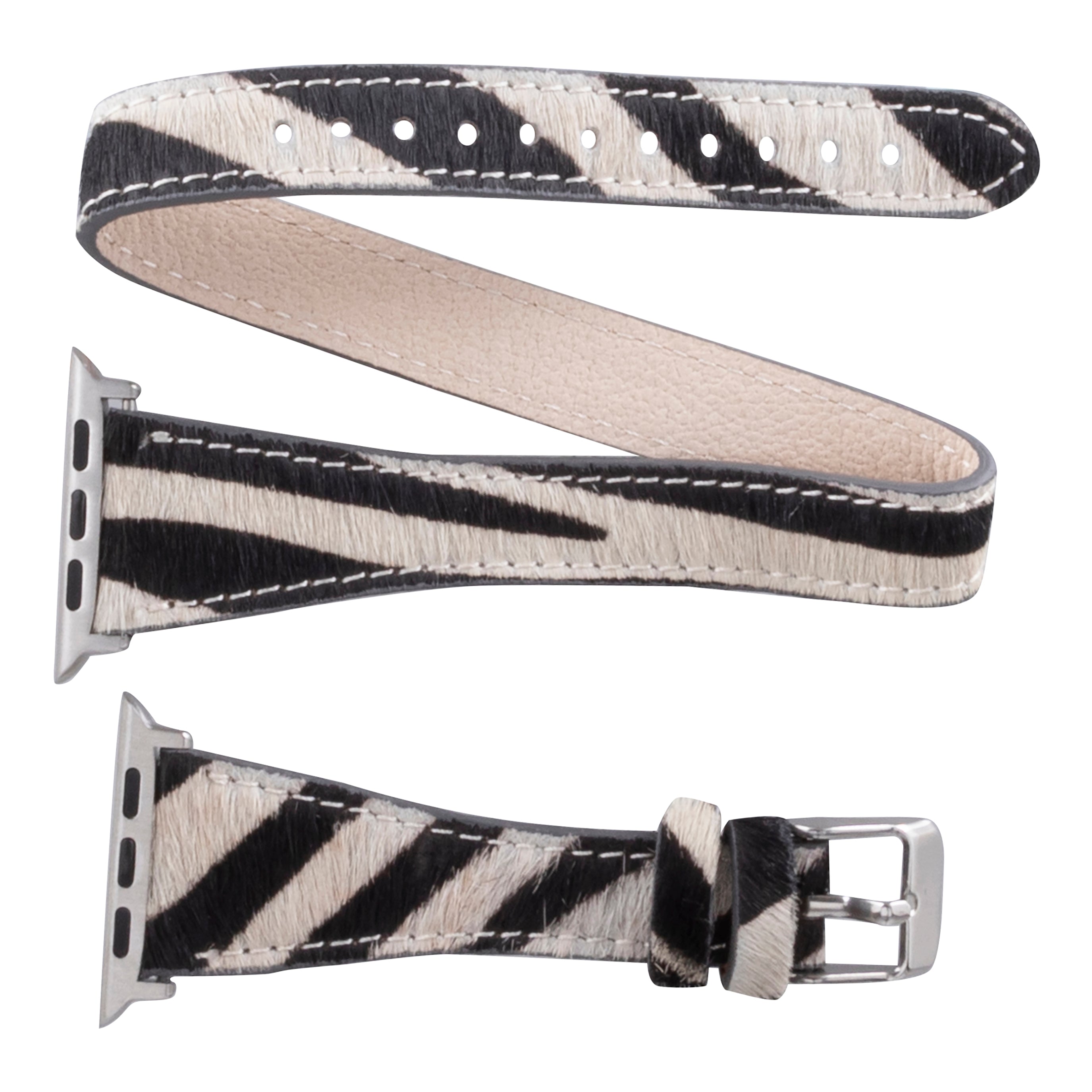 Slim Double Tour Genuine Leather Apple Watch Band