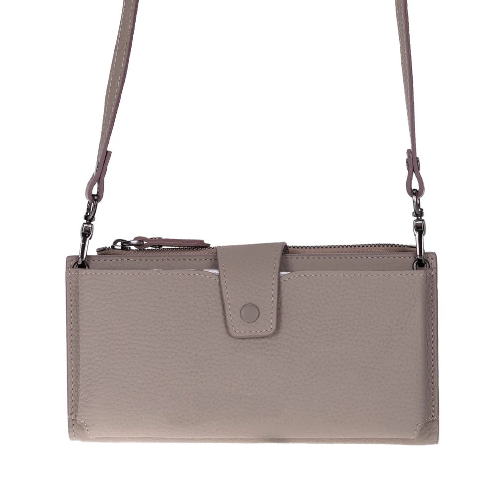 Lozan Strap Genuine Leather Crossbody Wallet