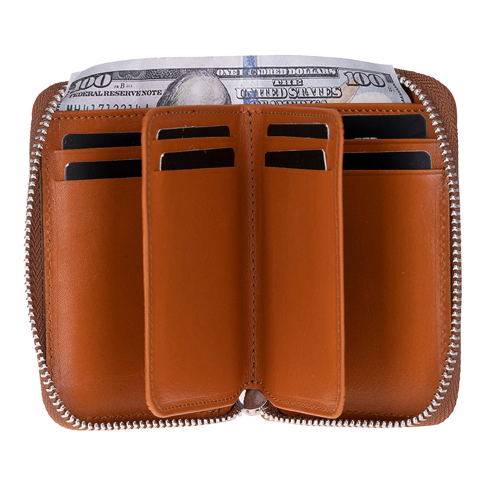 Elvis Genuine Leather Zipper Wallet