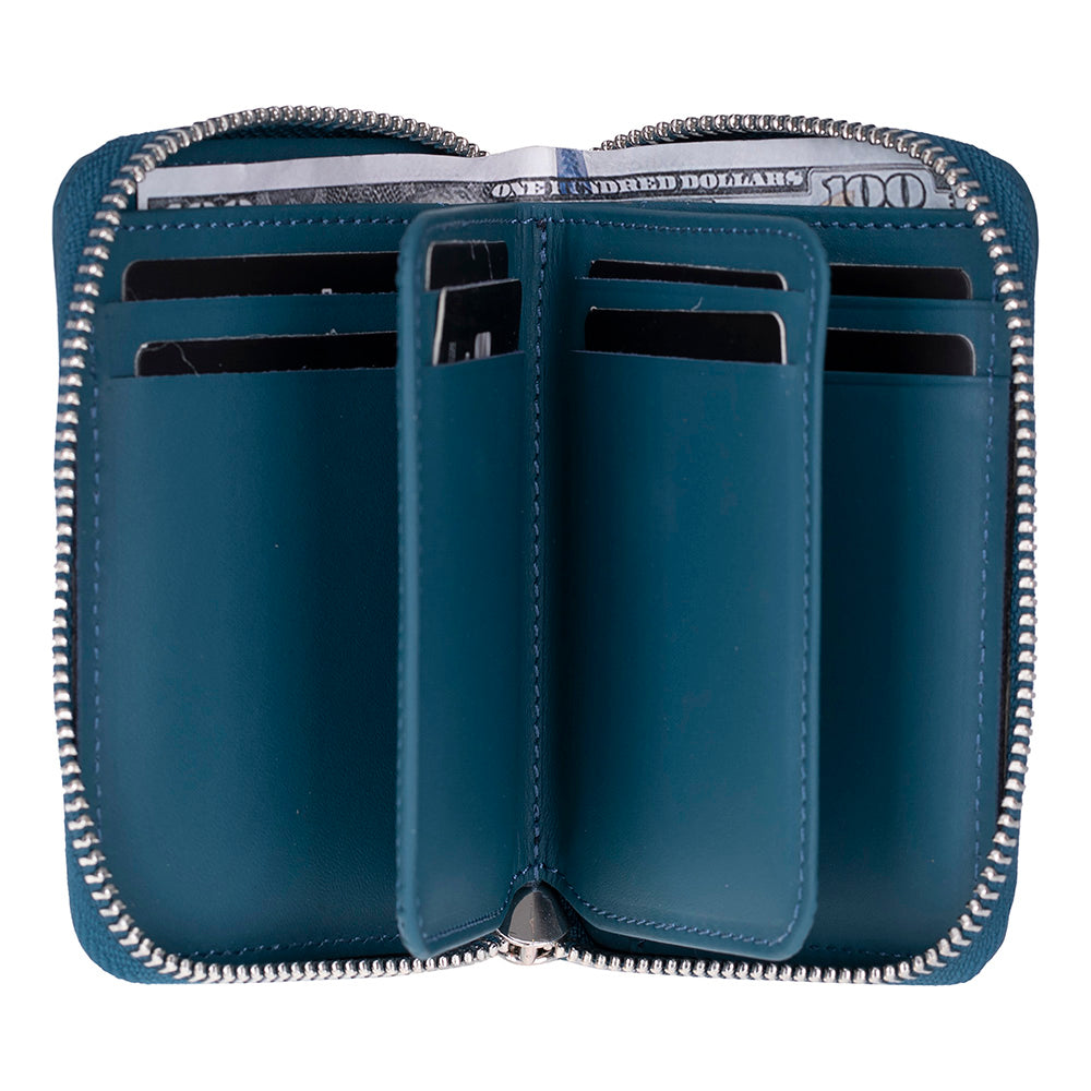 Elvis Genuine Leather Zipper Wallet