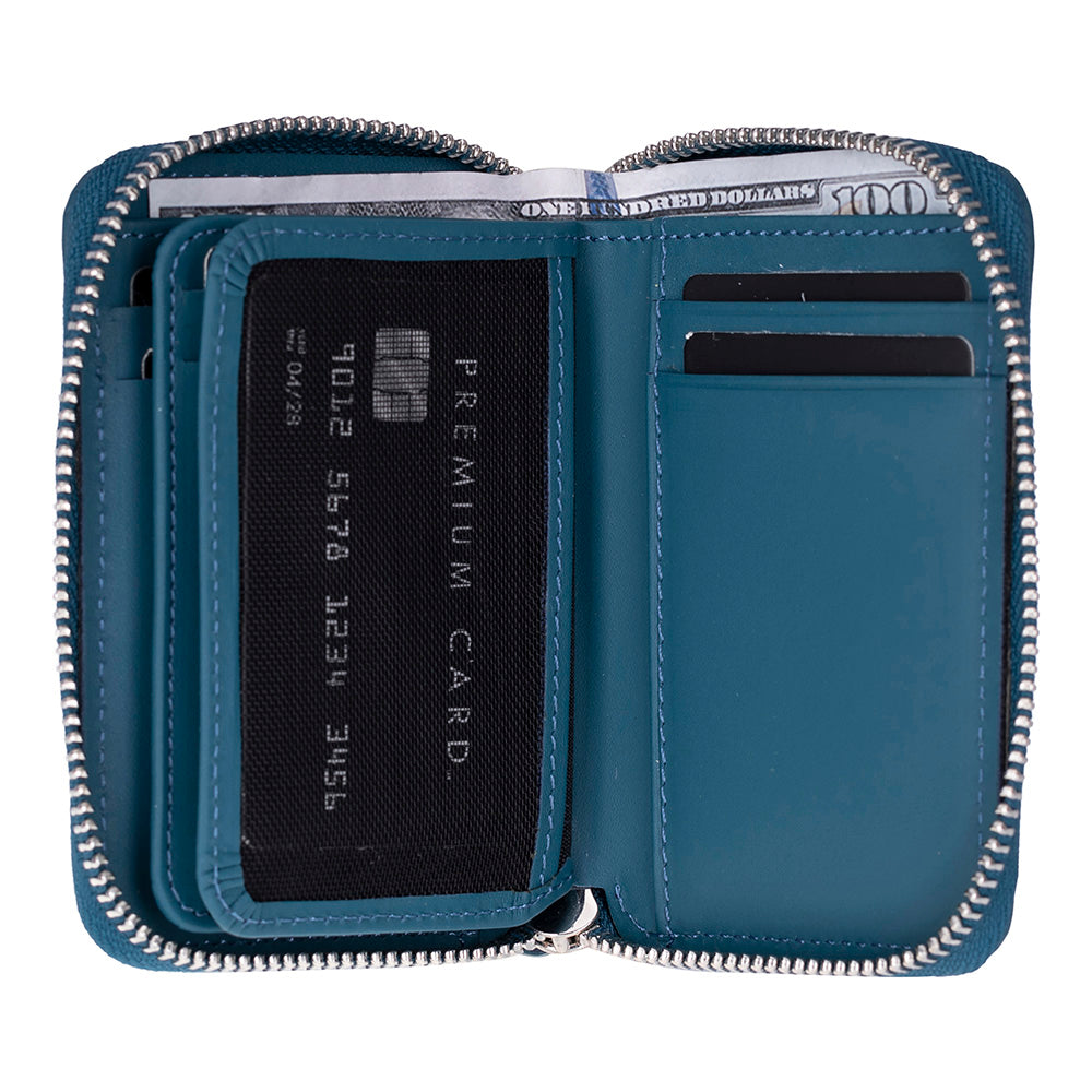 Elvis Genuine Leather Zipper Wallet