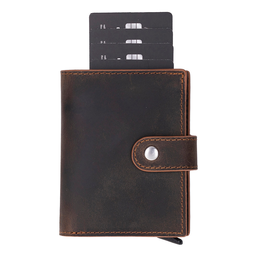 Palermo Genuine Leather Mechanical Card Holder