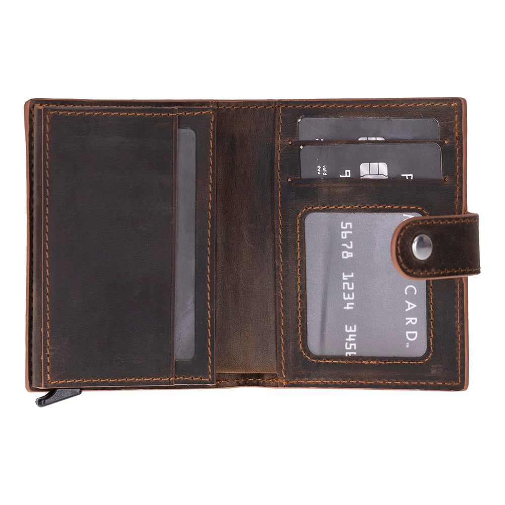 Palermo Genuine Leather Mechanical Card Holder