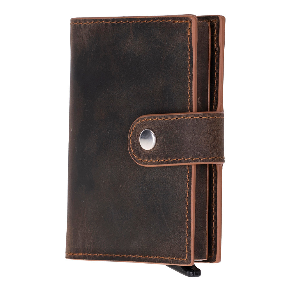 Palermo Genuine Leather Mechanical Card Holder