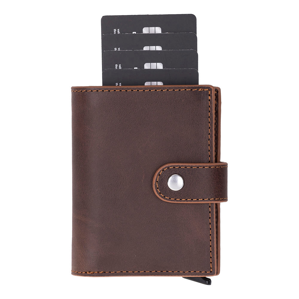Palermo Genuine Leather Mechanical Card Holder