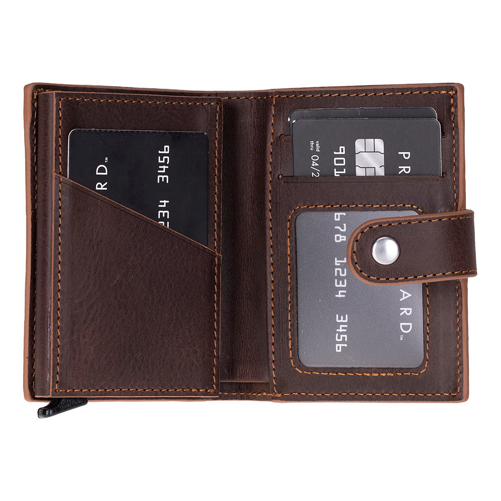 Palermo Genuine Leather Mechanical Card Holder