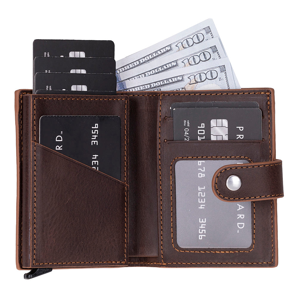 Palermo Genuine Leather Mechanical Card Holder