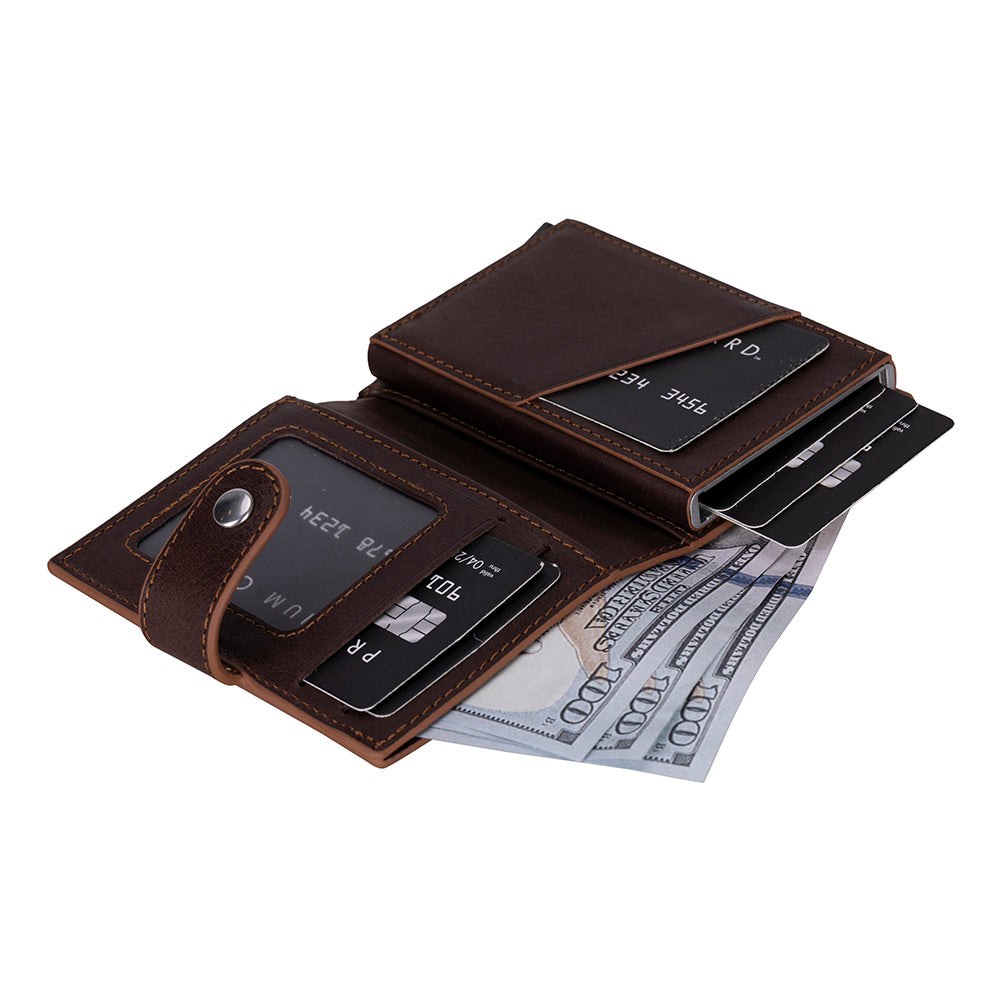 Palermo Genuine Leather Mechanical Card Holder