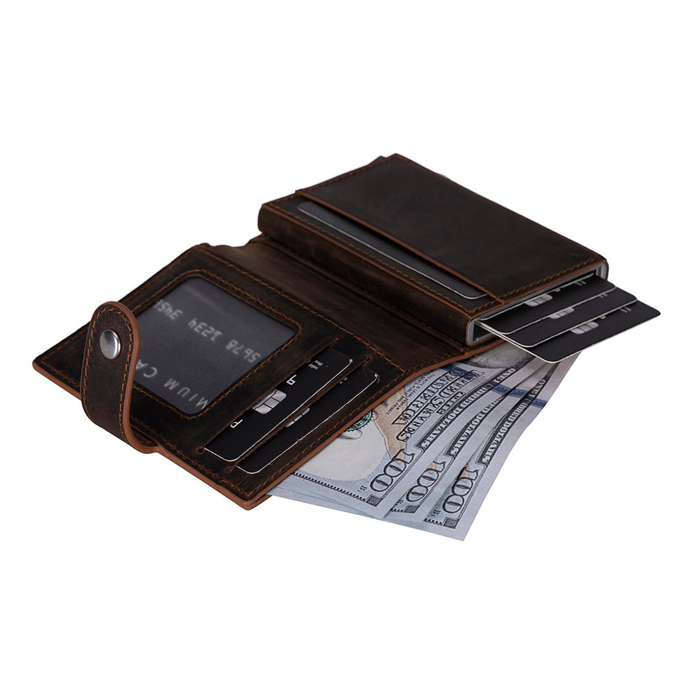 Palermo Genuine Leather Mechanical Card Holder