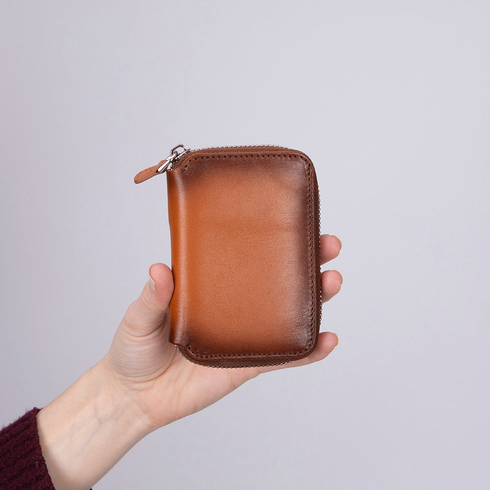 Elvis Genuine Leather Zipper Wallet