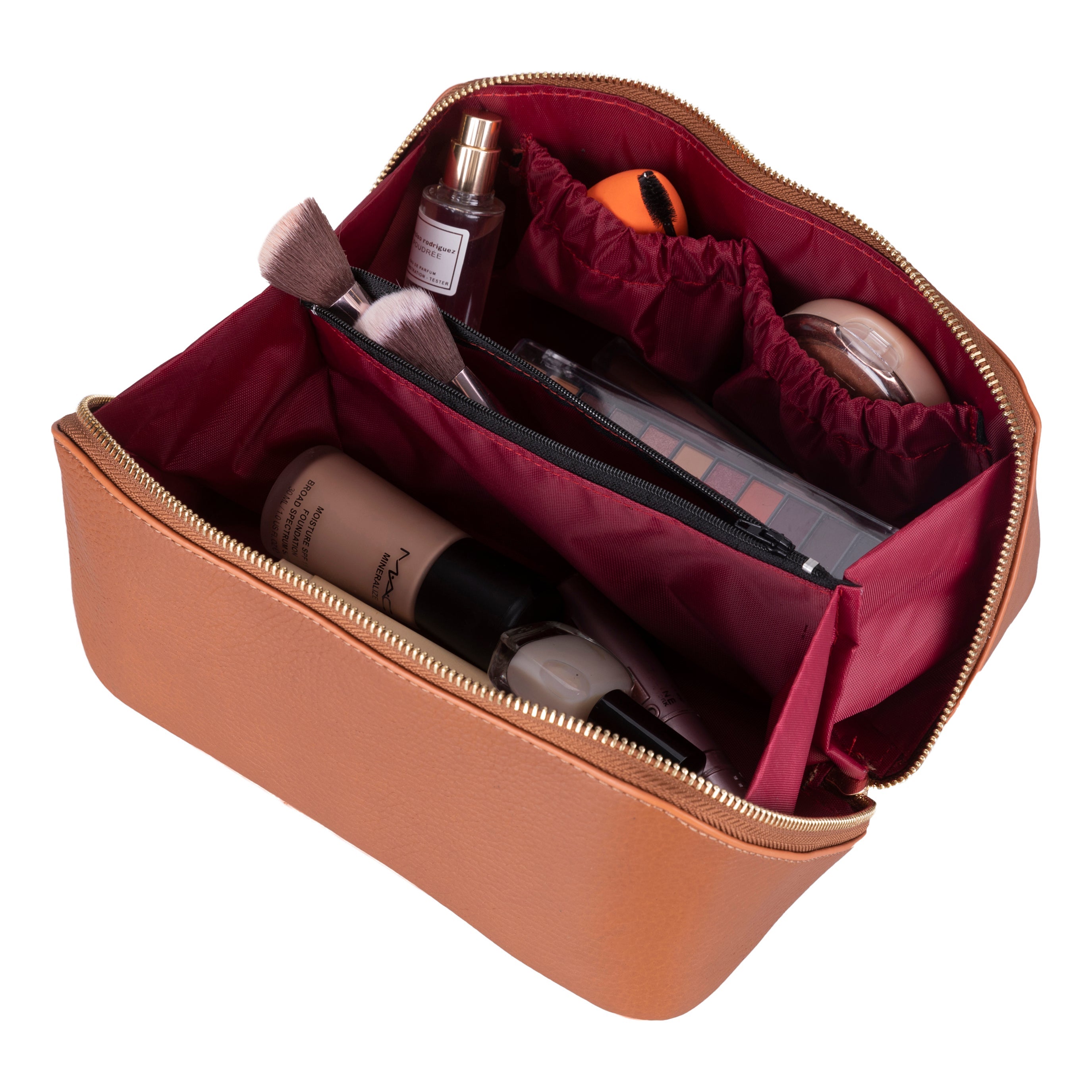 Ella Genuine Leather Makeup Bag
