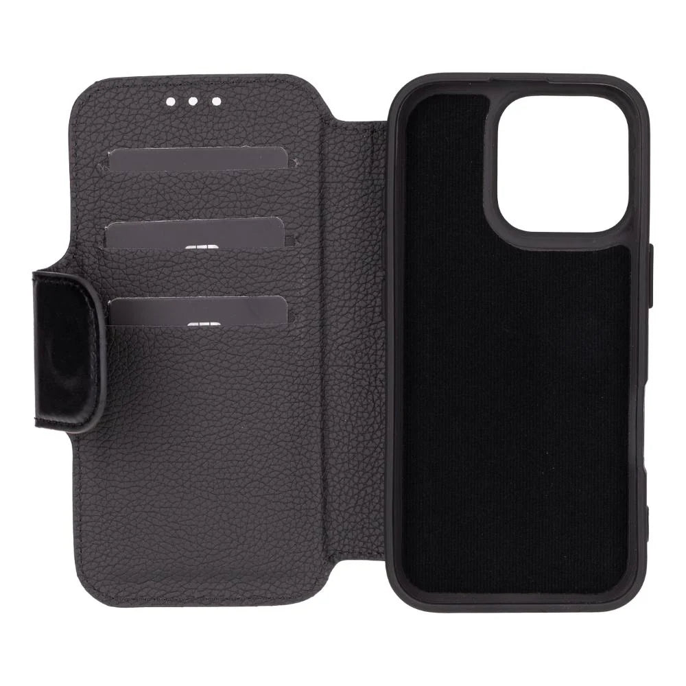 Infinix iPhone 16 Pro Max Deri Kapaklı Kılıf (Bouletta)
