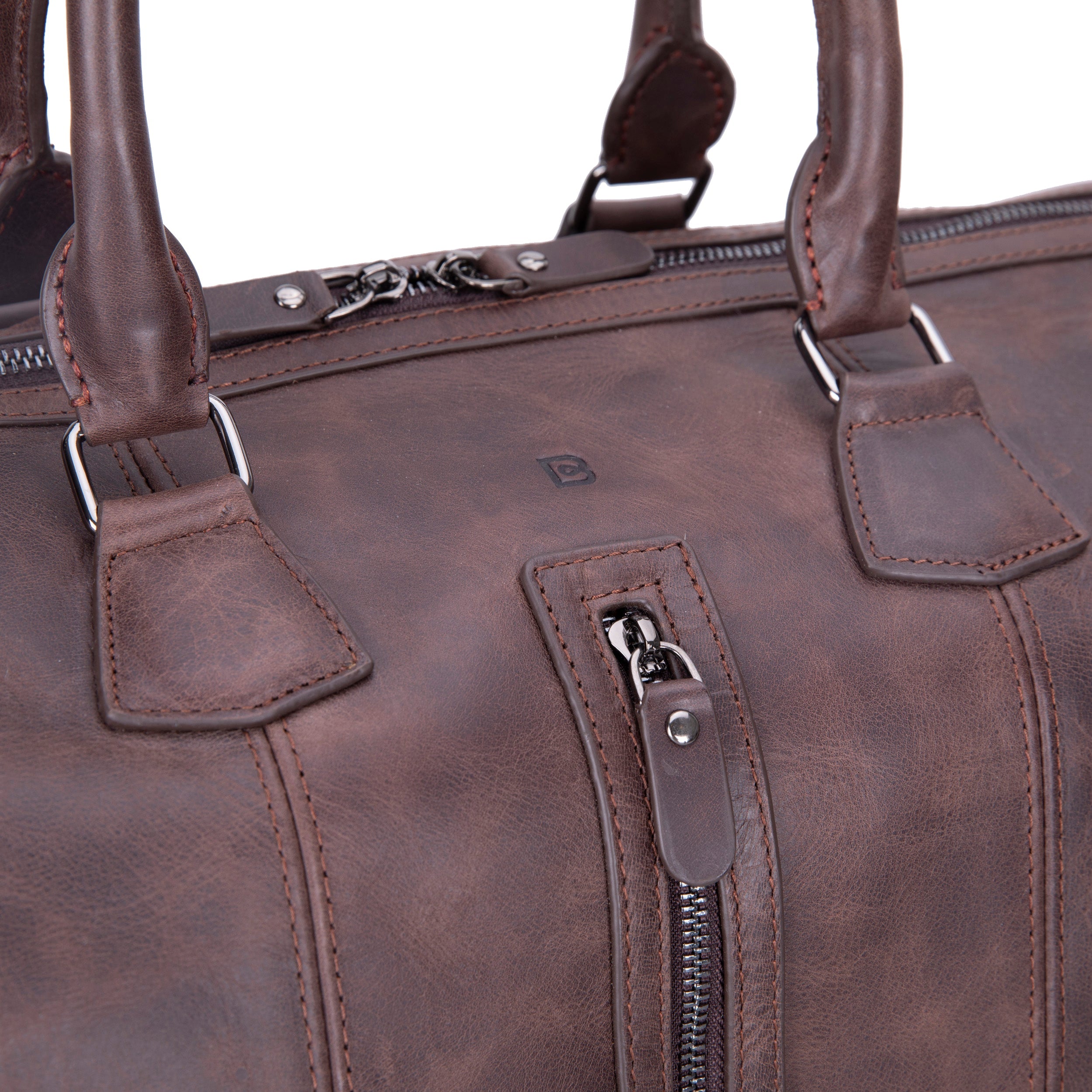 Crestiva Genuine Leather Weekend Duffle Bag