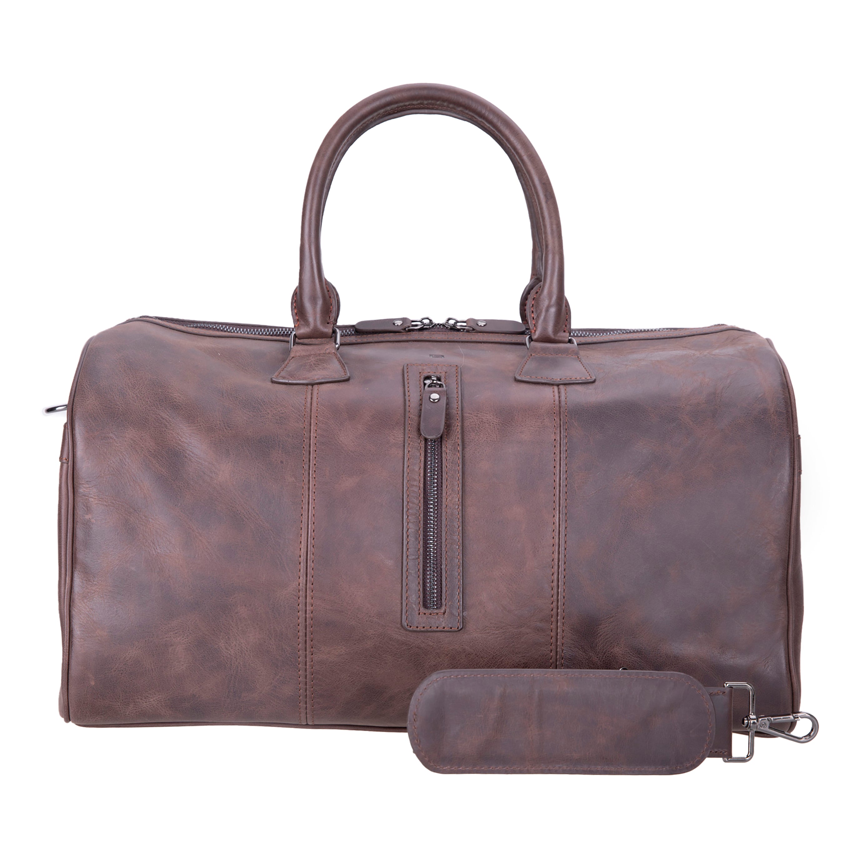 Crestiva Genuine Leather Weekend Duffle Bag
