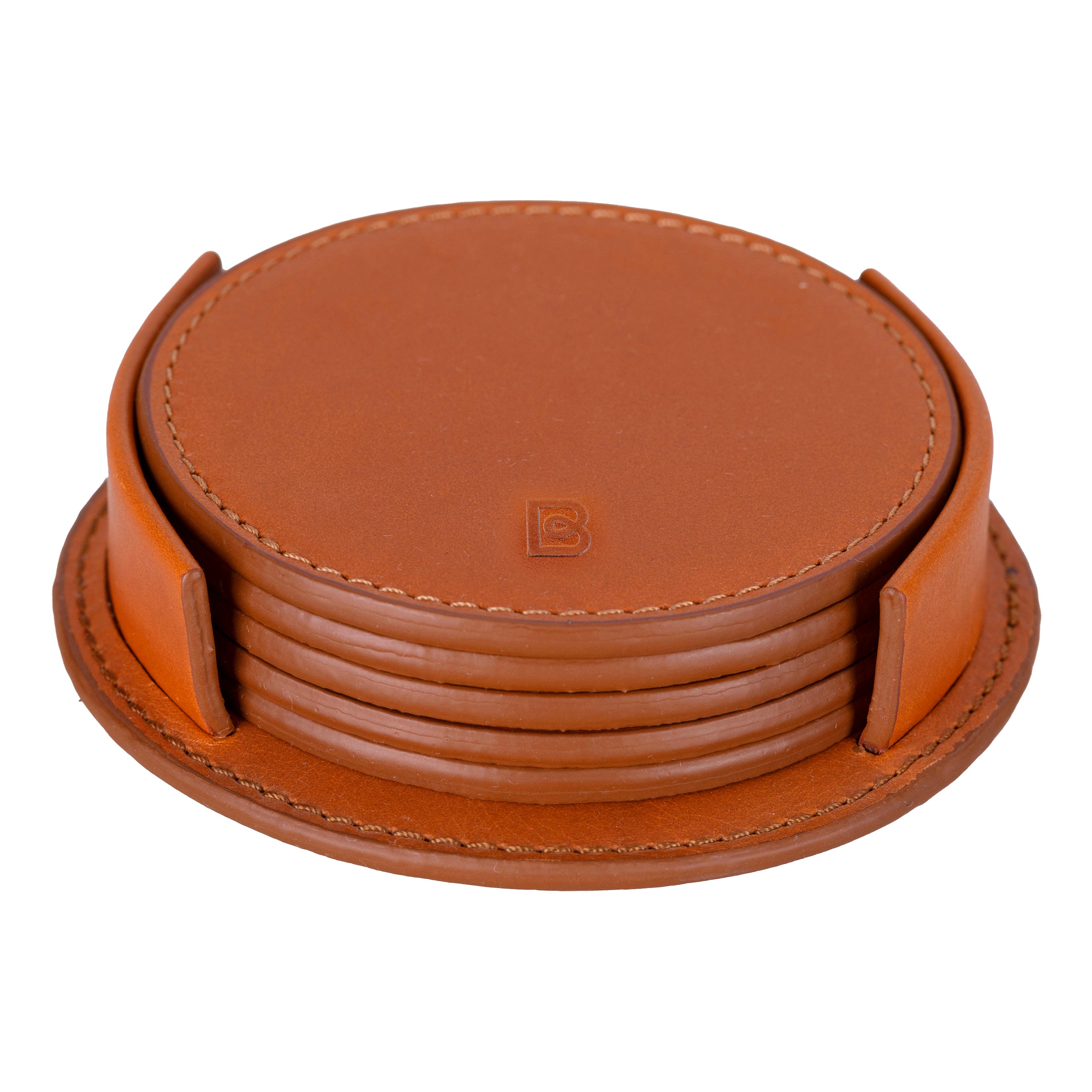 Lavion Genuine Leather Cup Coaster Set