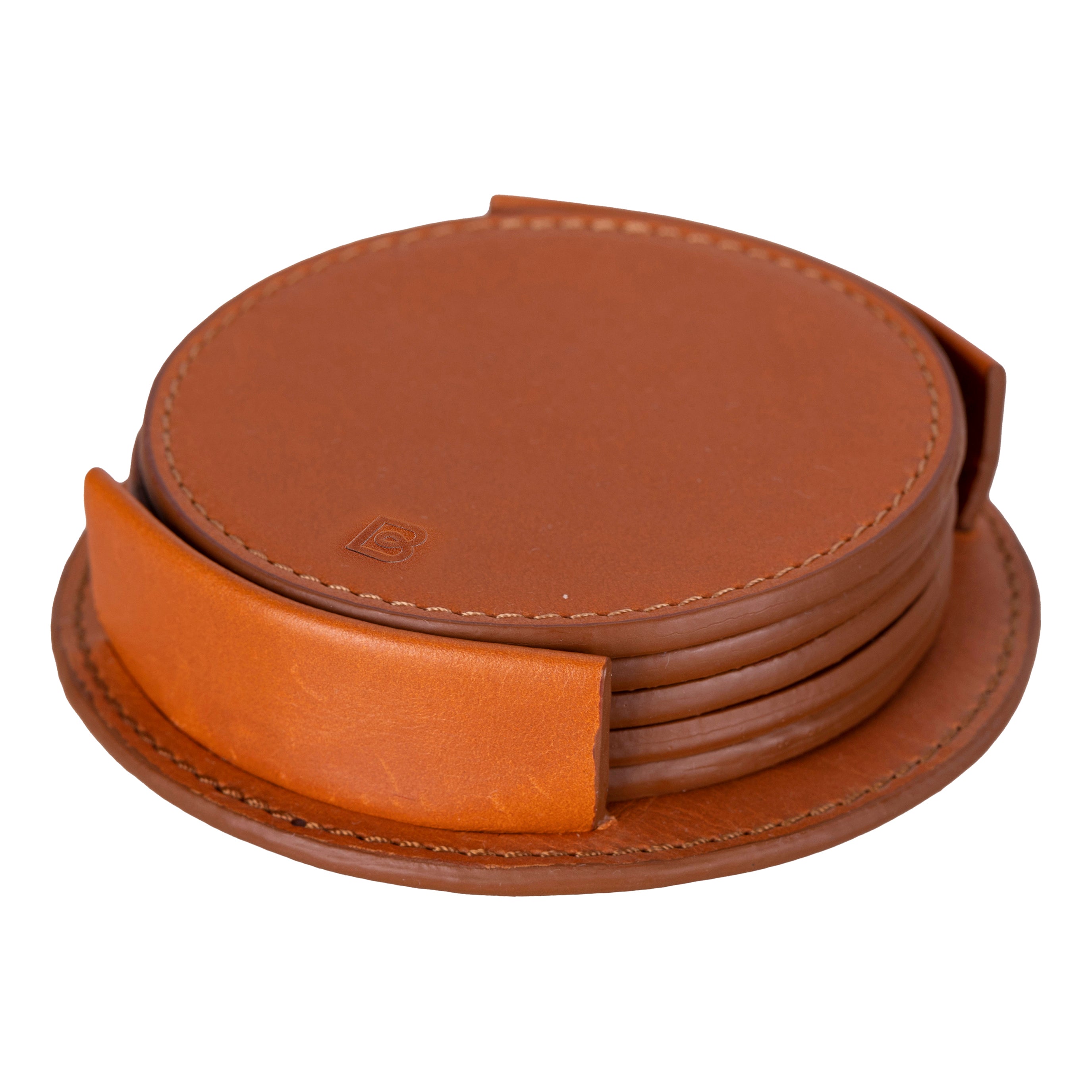 Lavion Genuine Leather Cup Coaster Set