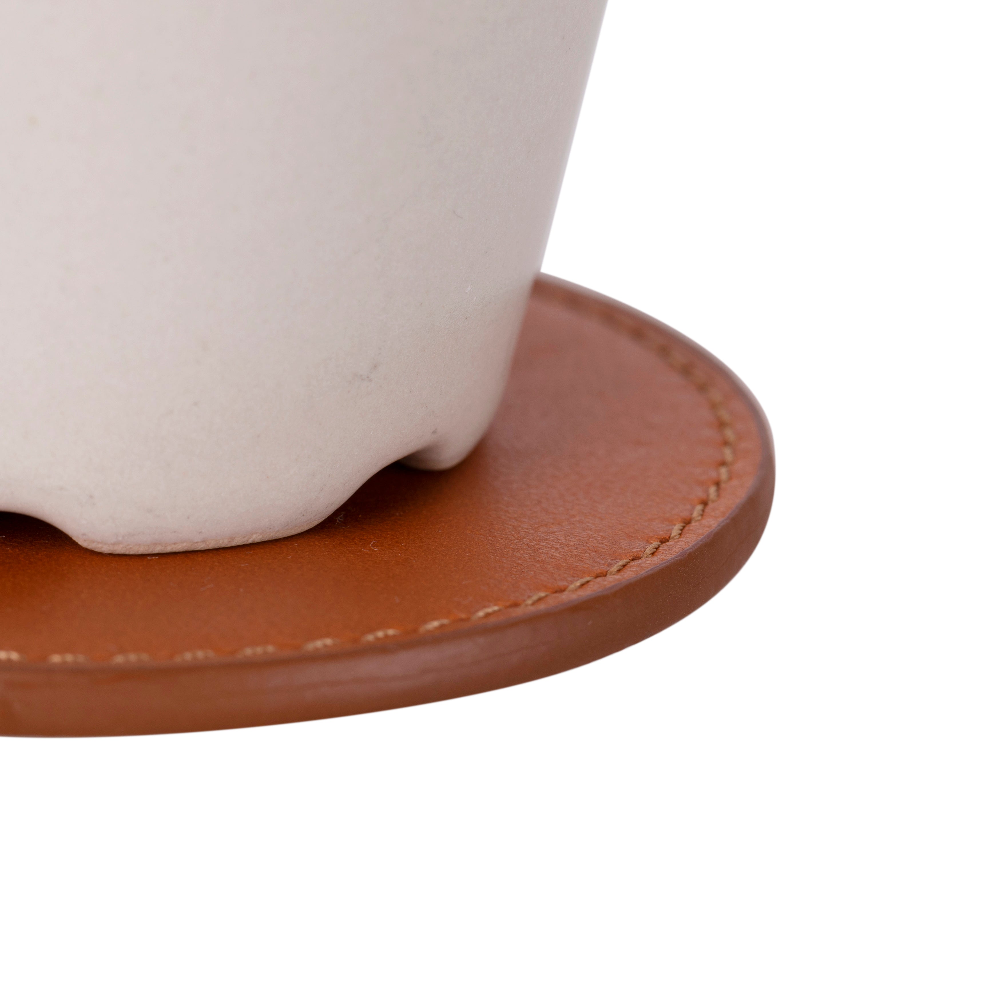 Divine Genuine Leather Cup Coaster Set