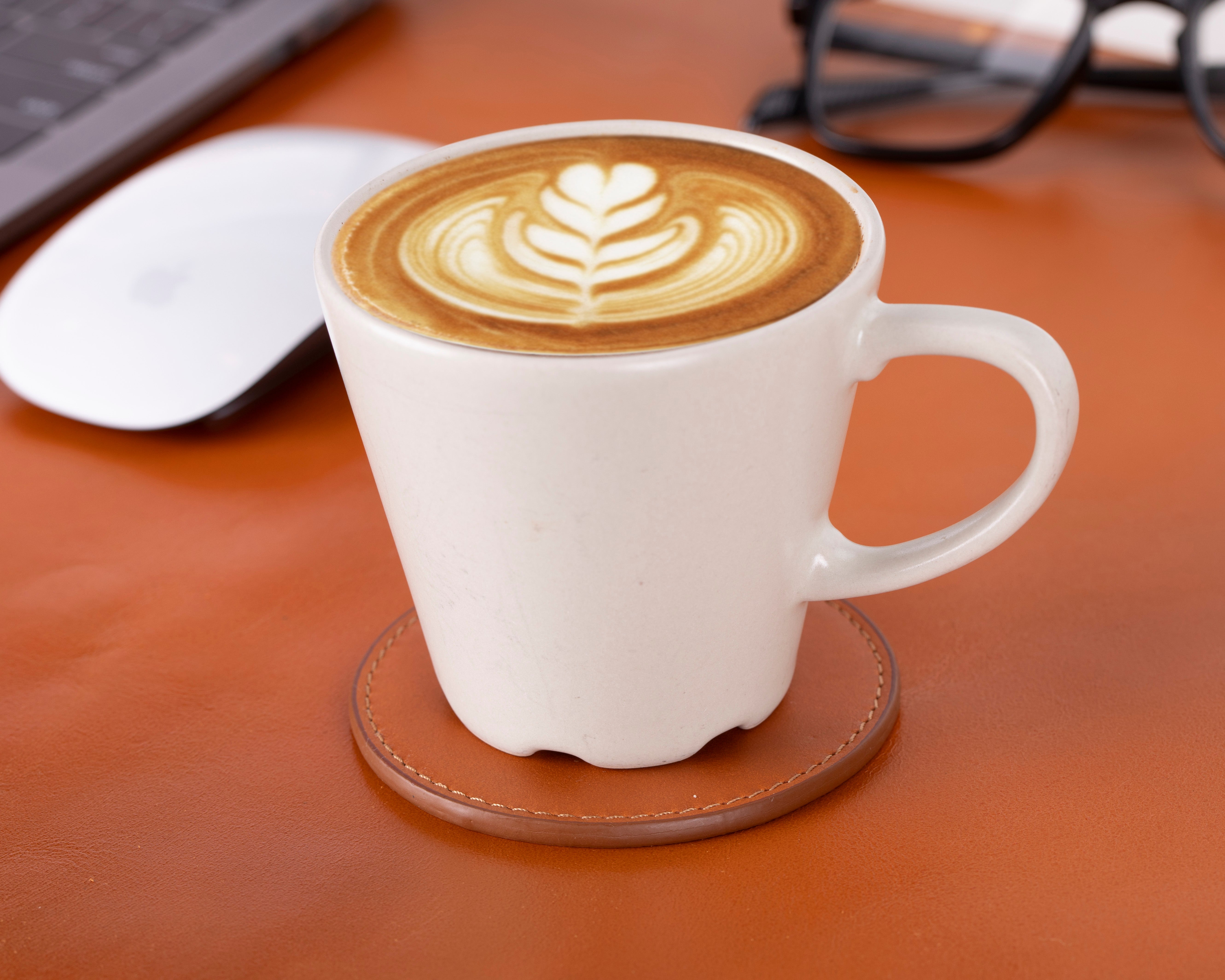 Divine Genuine Leather Cup Coaster Set