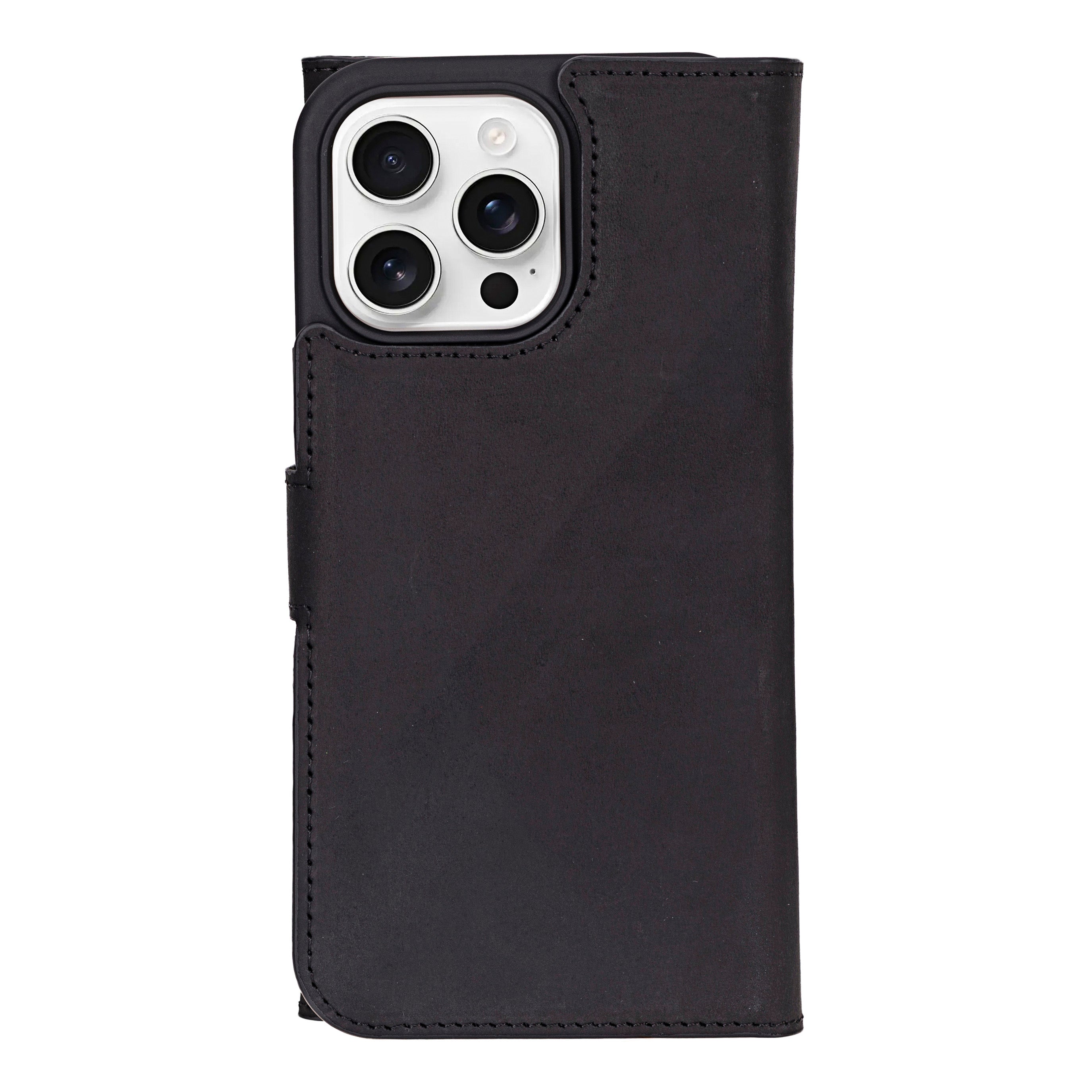 Santa iPhone 16 Pro Genuine Leather Detachable Wallet Case - saracleather