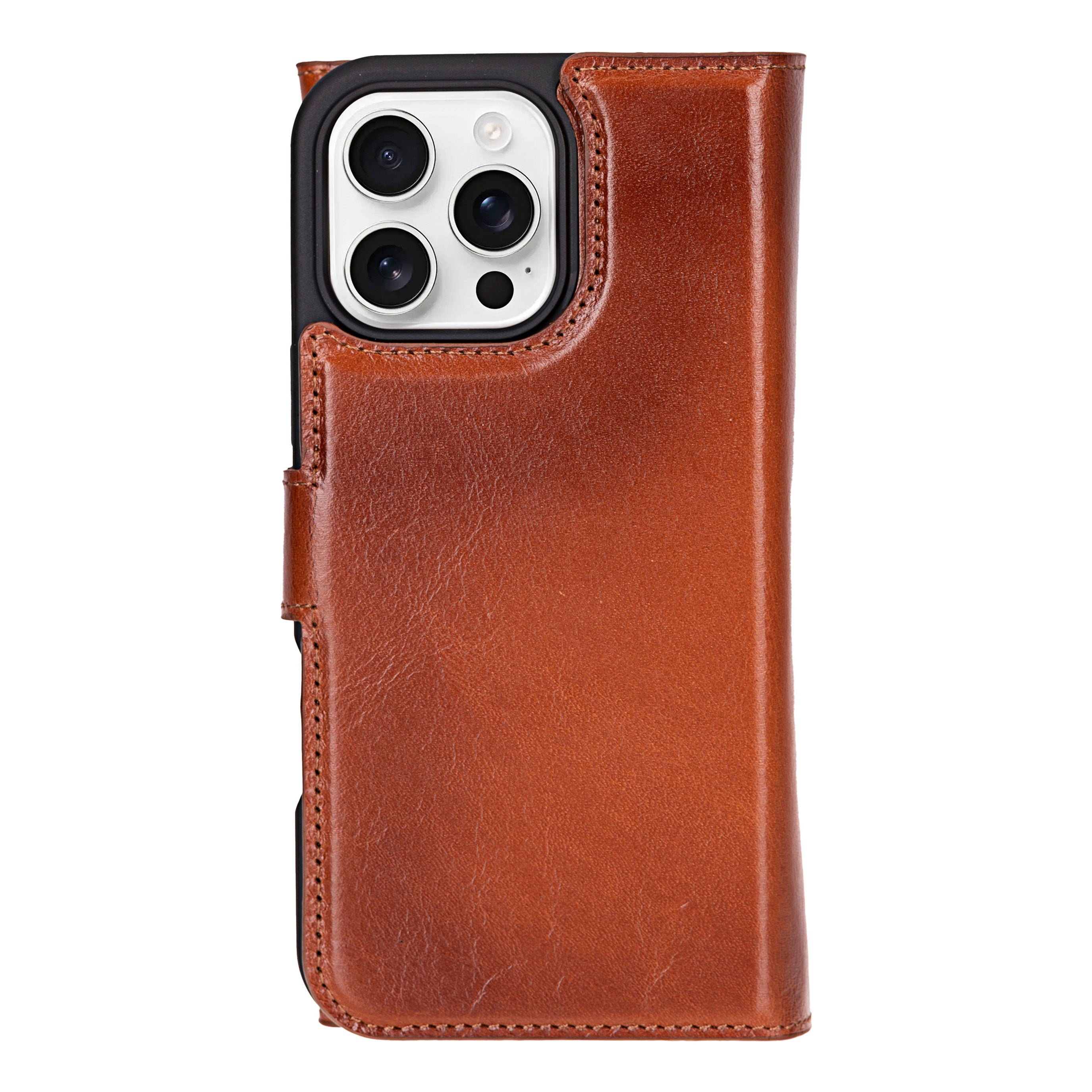 Santa iPhone 16 Pro Genuine Leather Detachable Wallet Case - saracleather