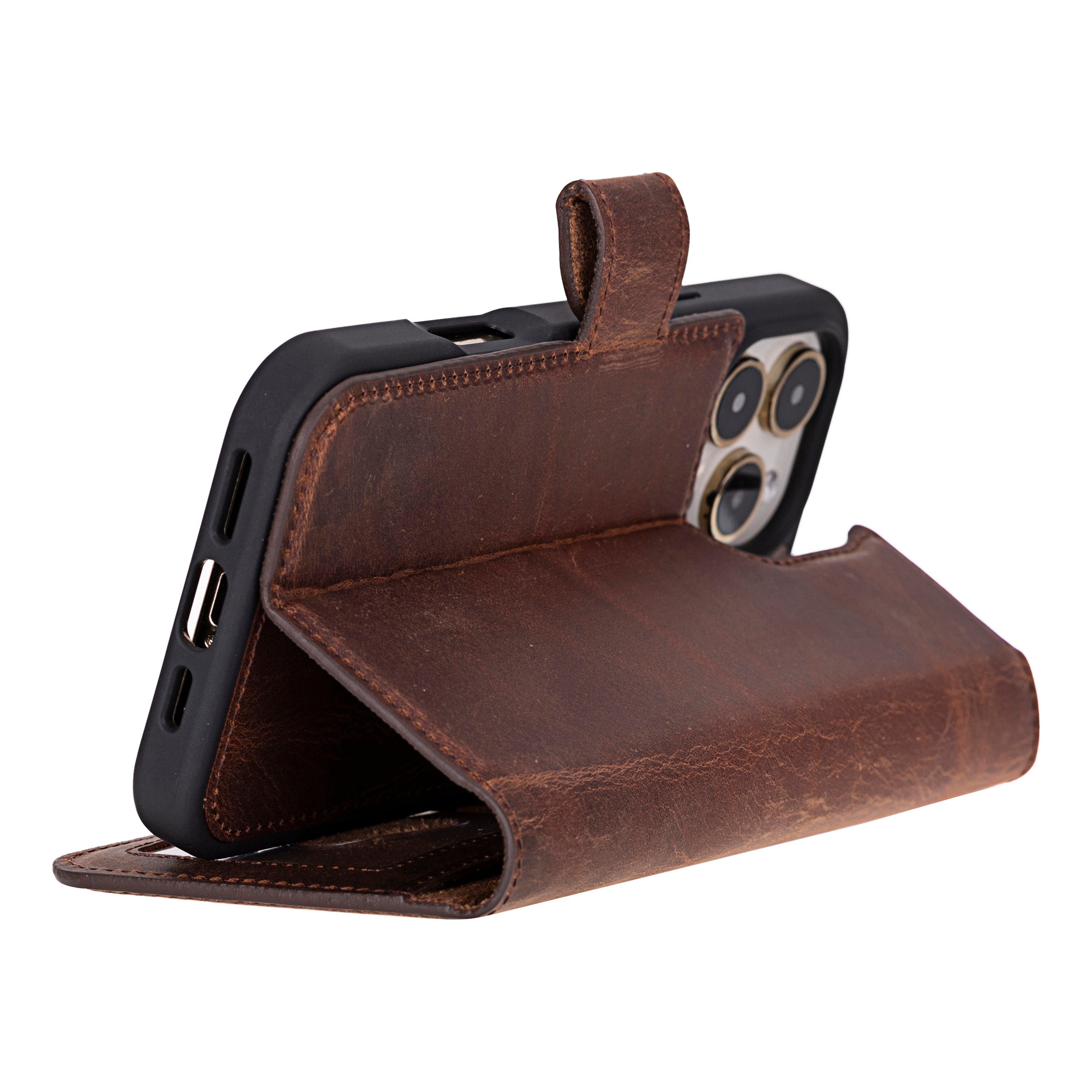 Liluri iPhone 16 Pro Max Detachable Genuine Leather Case - saracleather