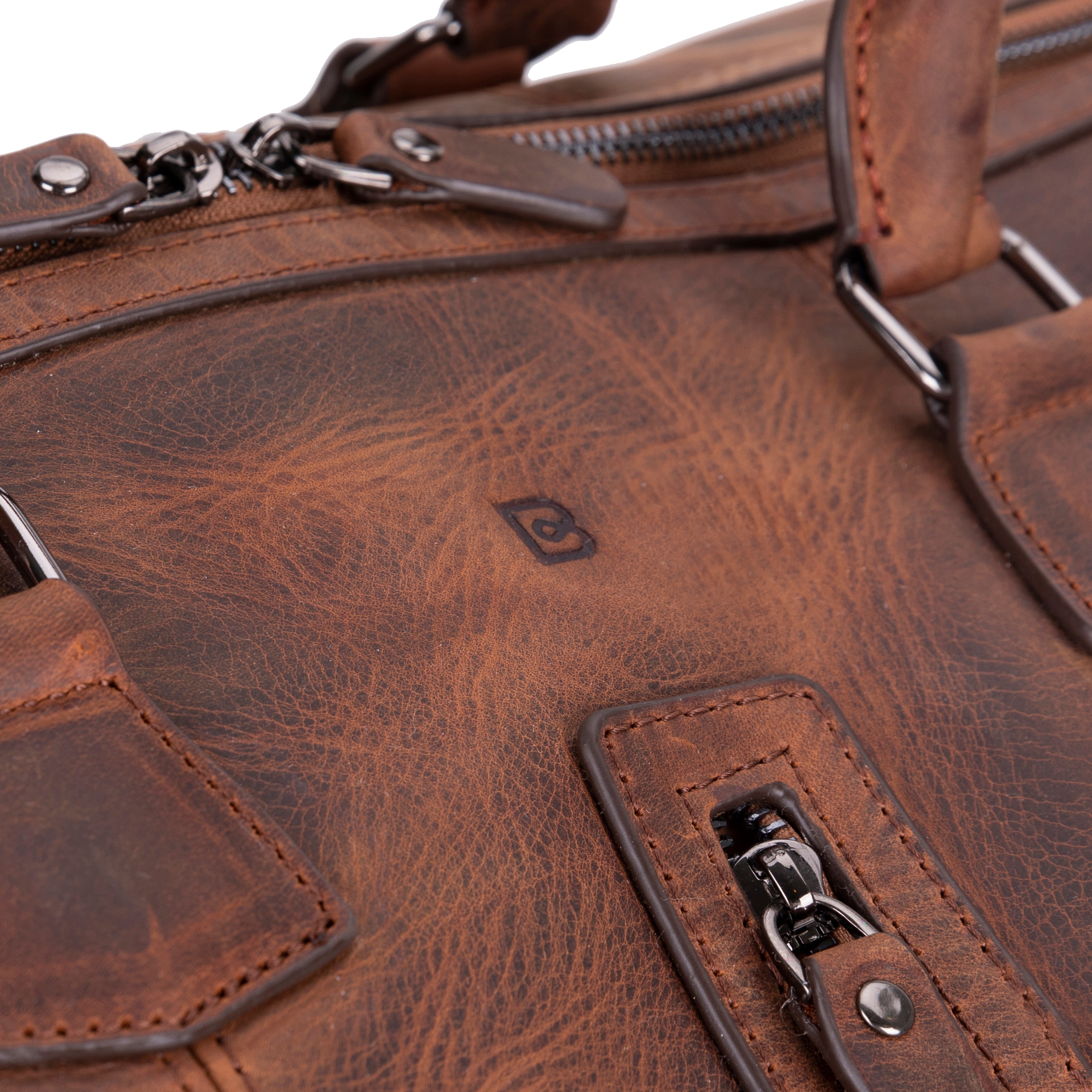 Crestiva Genuine Leather Weekend Duffle Bag