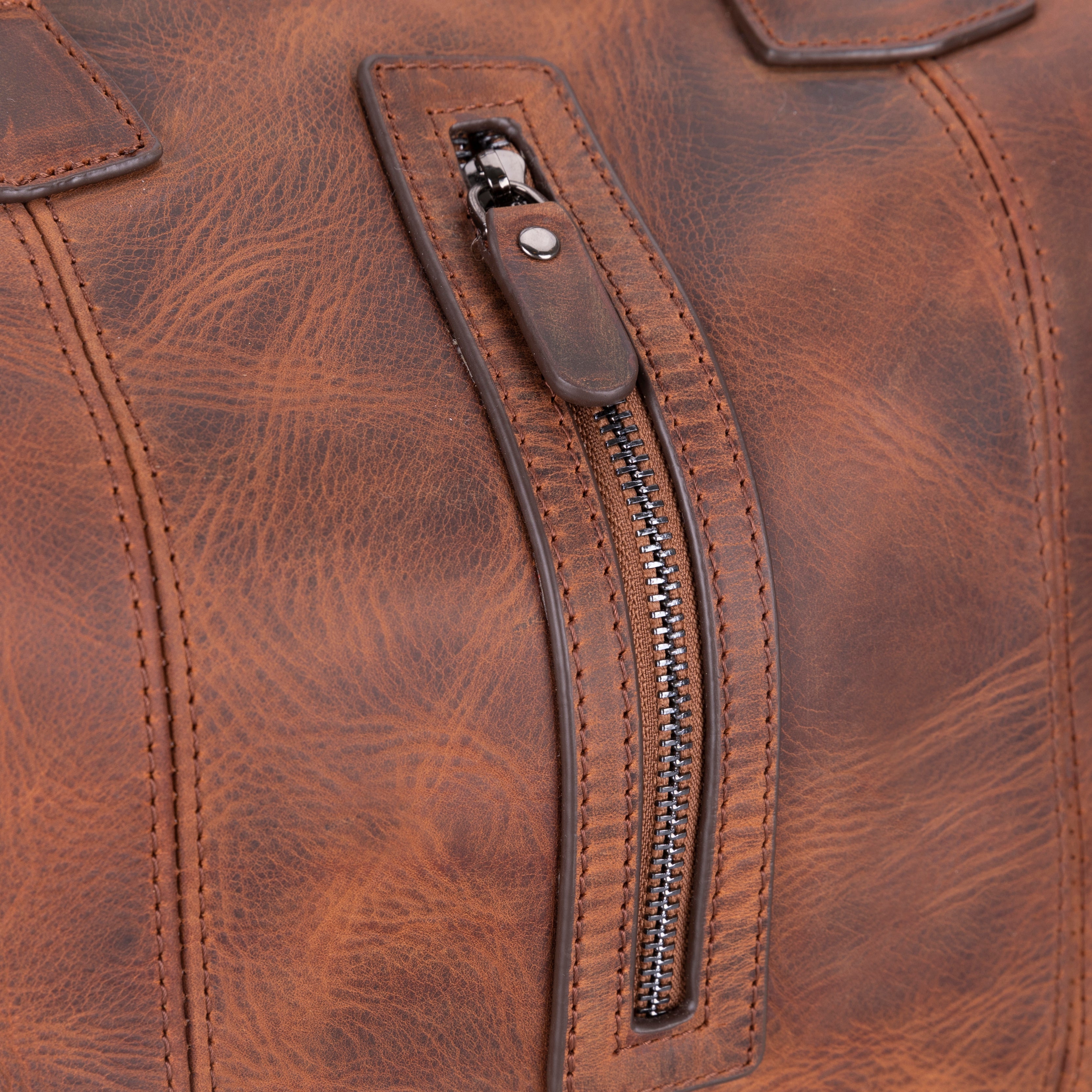 Crestiva Genuine Leather Weekend Duffle Bag