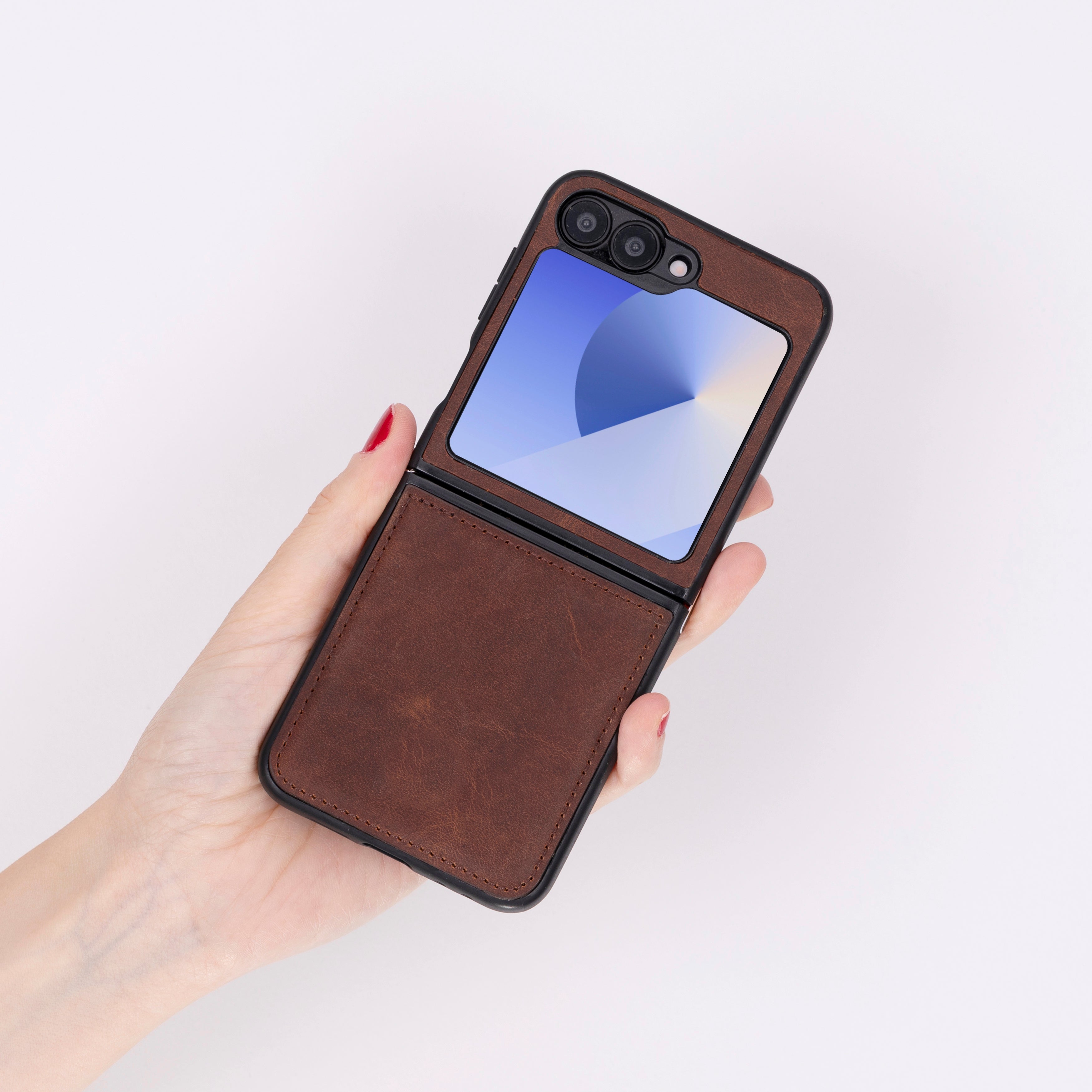 Flex Cover Samsung Z Flip 6 Genuine Leather Case