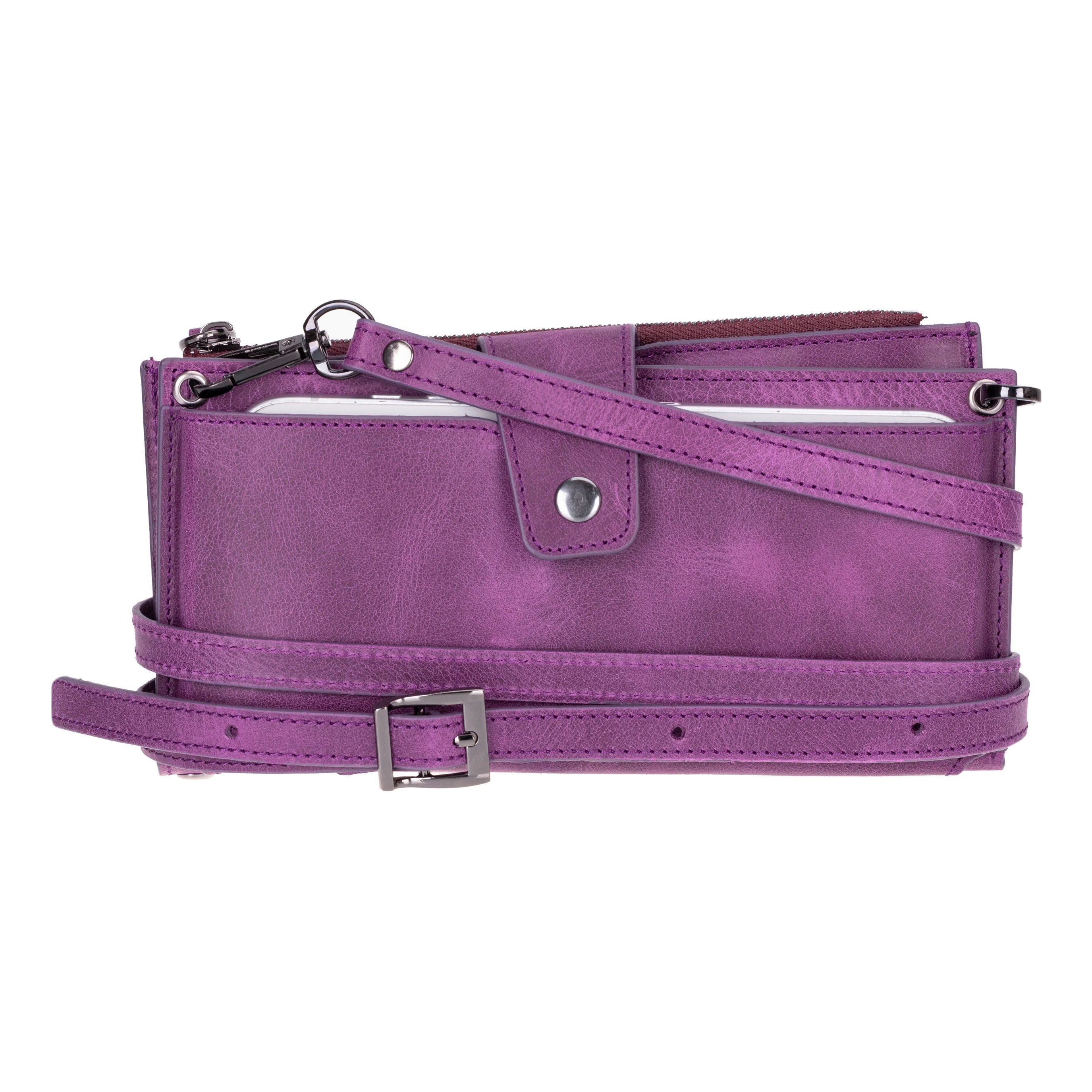 Lozan Strap Genuine Leather Crossbody Wallet