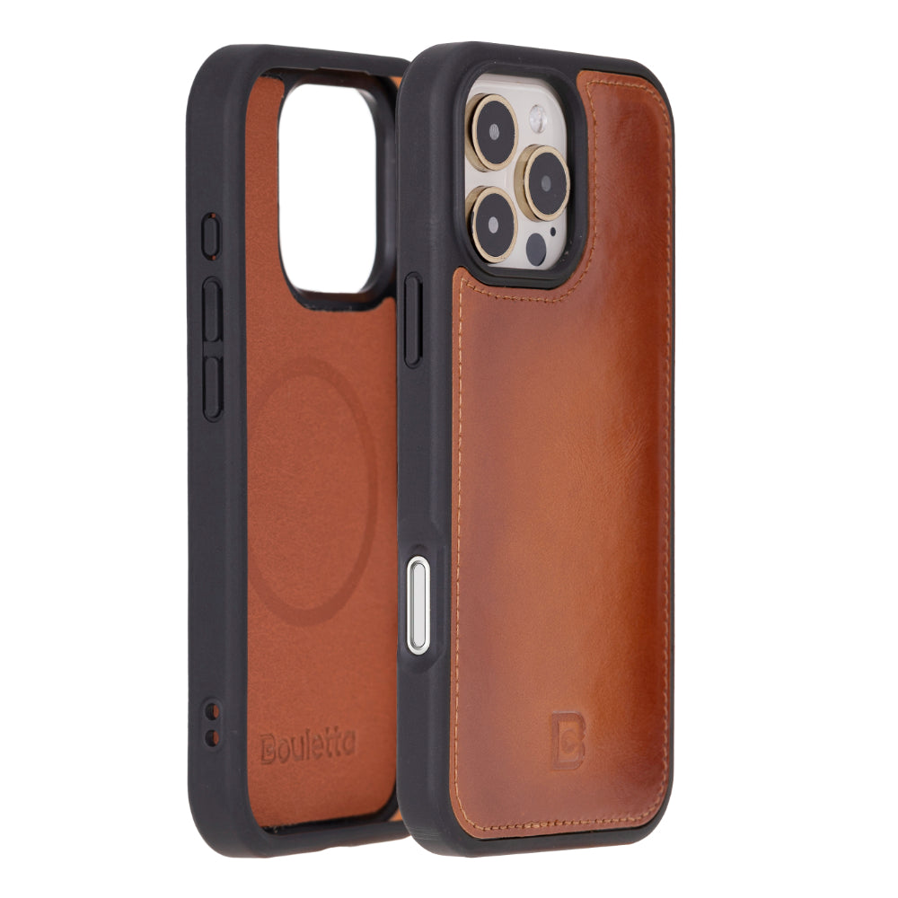 Magic iPhone 16 Pro Genuine Leather Detachable Wallet Case