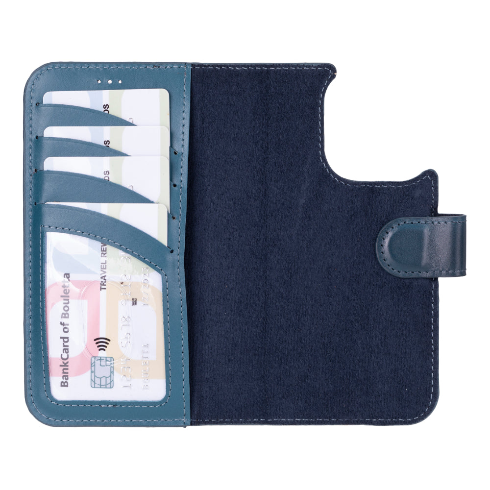 Magic iPhone 16 Pro Genuine Leather Detachable Wallet Case