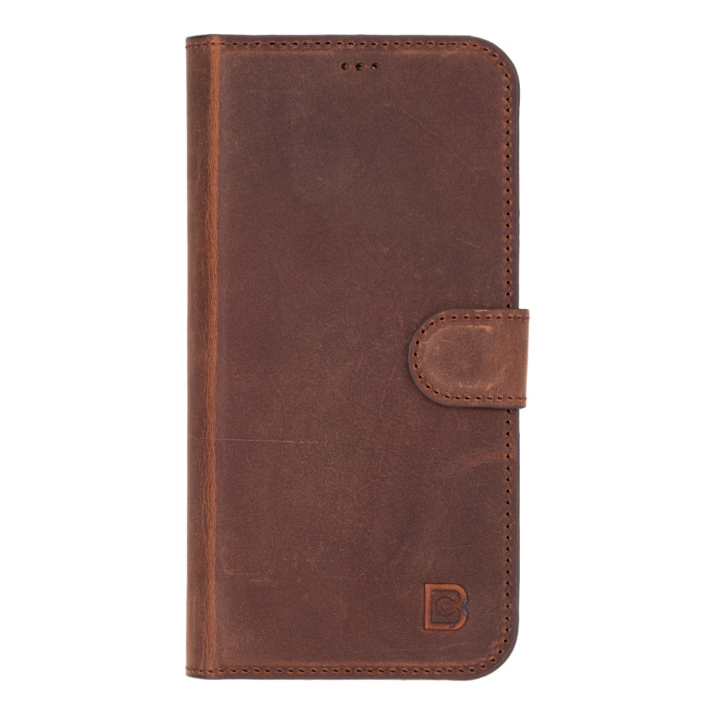 Magic iPhone 16 Pro Genuine Leather Detachable Wallet Case