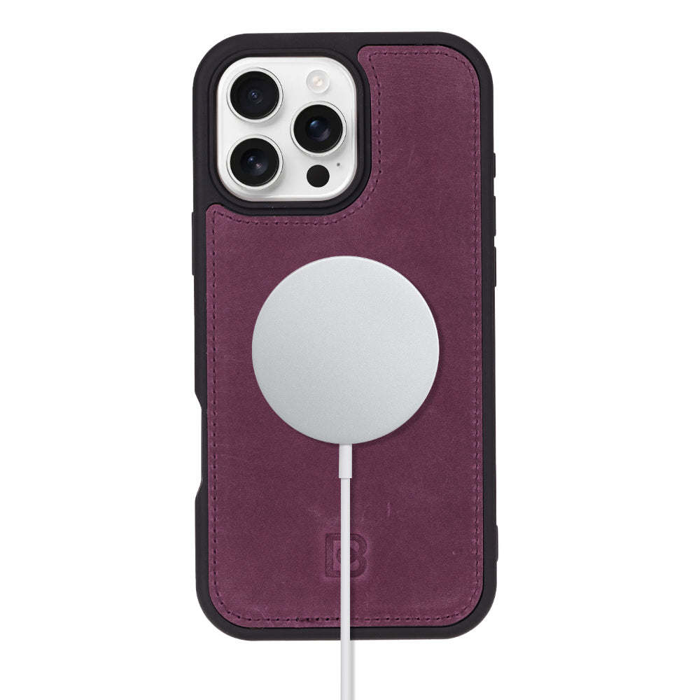 Magic iPhone 16 Pro Genuine Leather Detachable Wallet Case