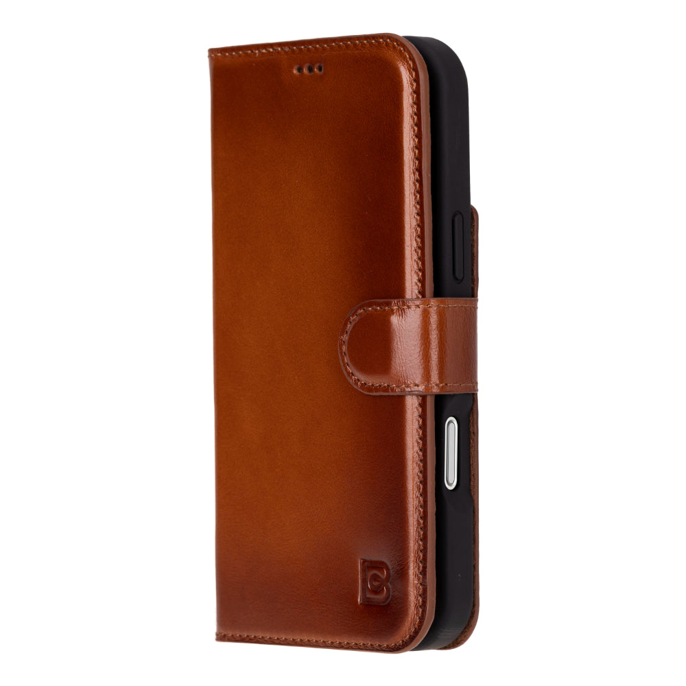 Magic iPhone 16 Pro Genuine Leather Detachable Wallet Case