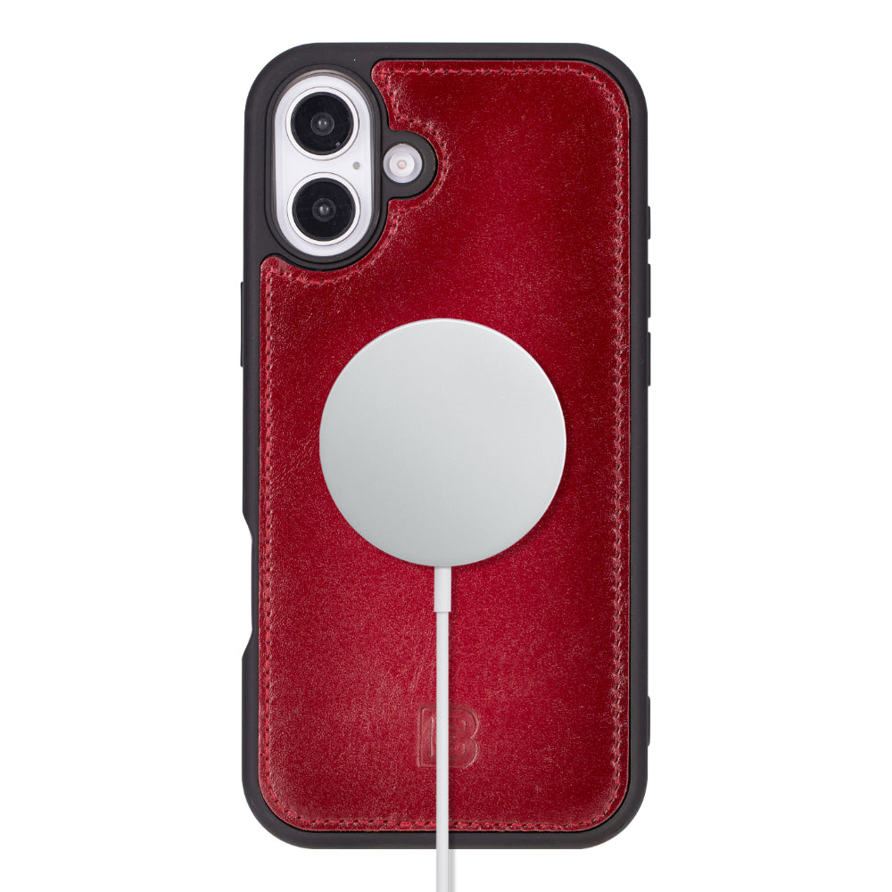 Magic iPhone 16 Plus Detachable Genuine Leather Wallet Case