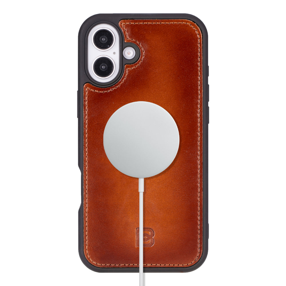 Magic iPhone 16 Plus Detachable Genuine Leather Wallet Case