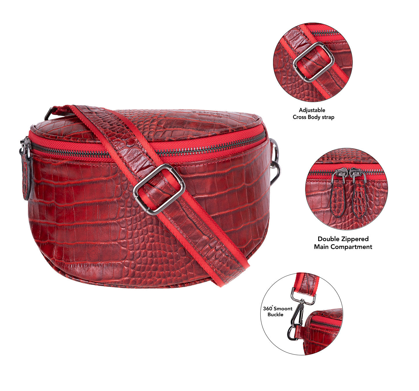 Alora Genuine Leather Crossbody Bag