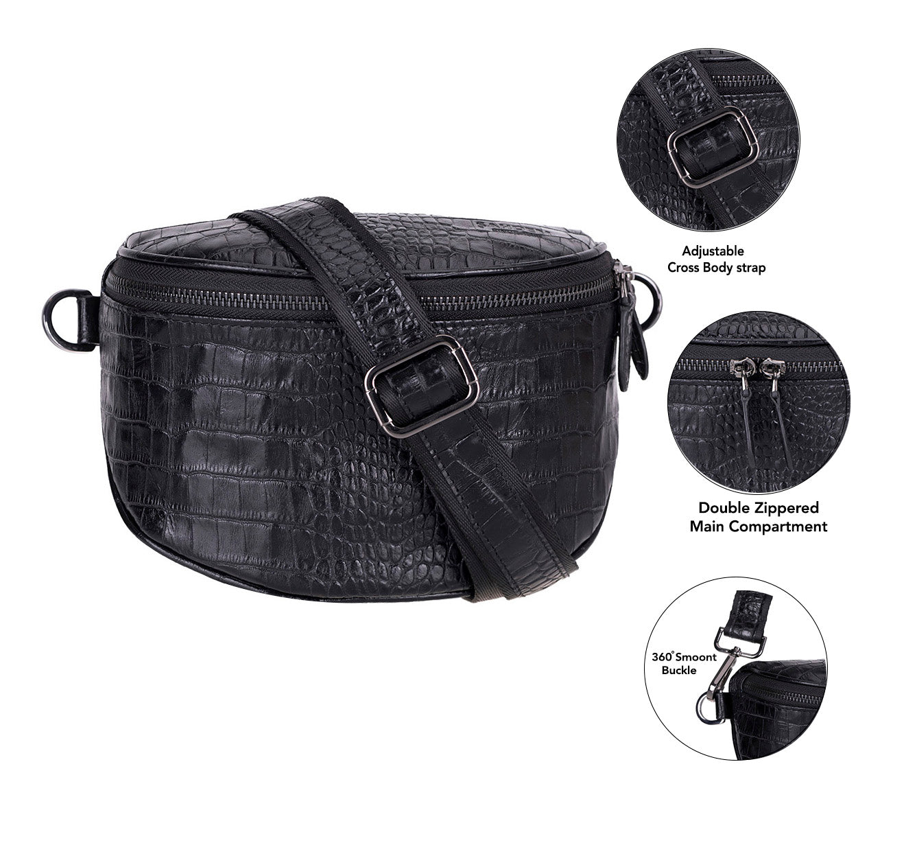 Alora Genuine Leather Crossbody Bag