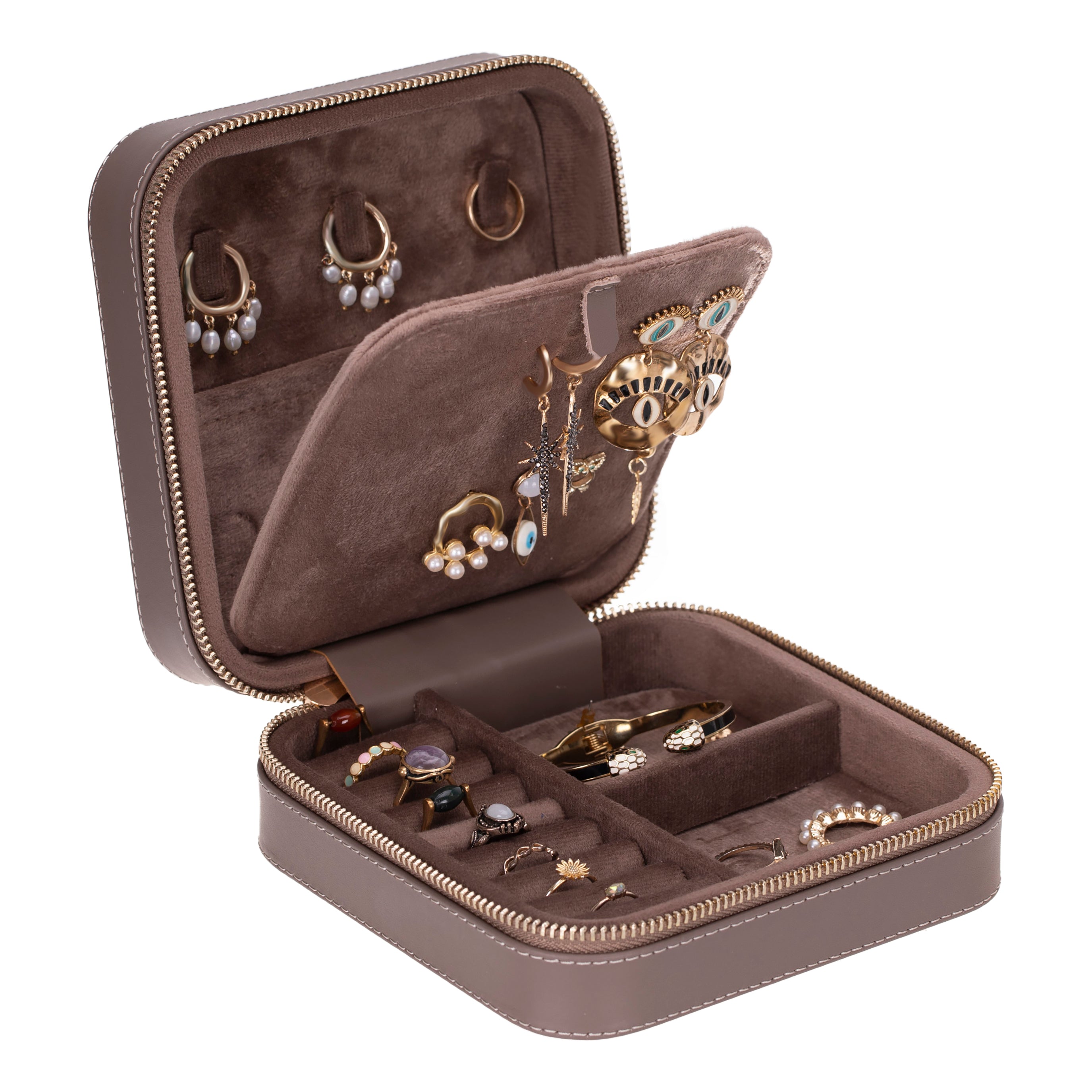 Perlyon Genuine Leather Jewelry Box