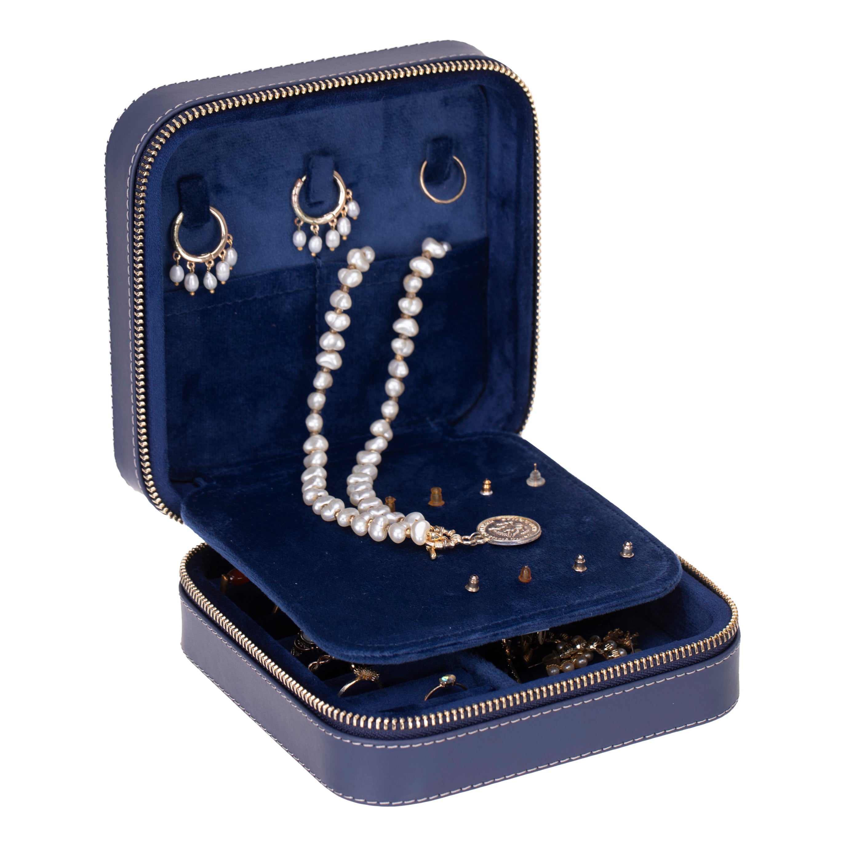 Perlyon Genuine Leather Jewelry Box