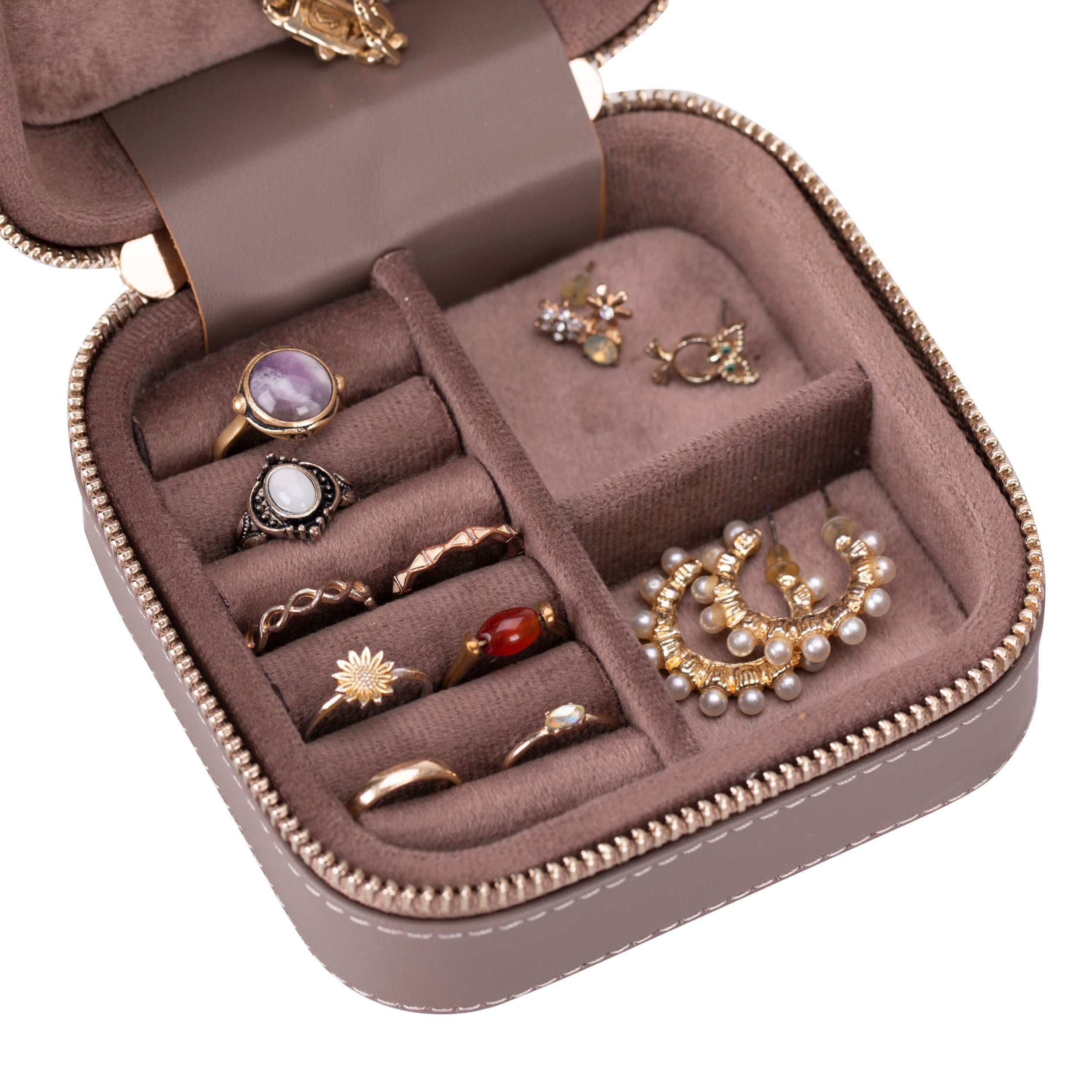 Perlyon Genuine Leather Jewelry Box