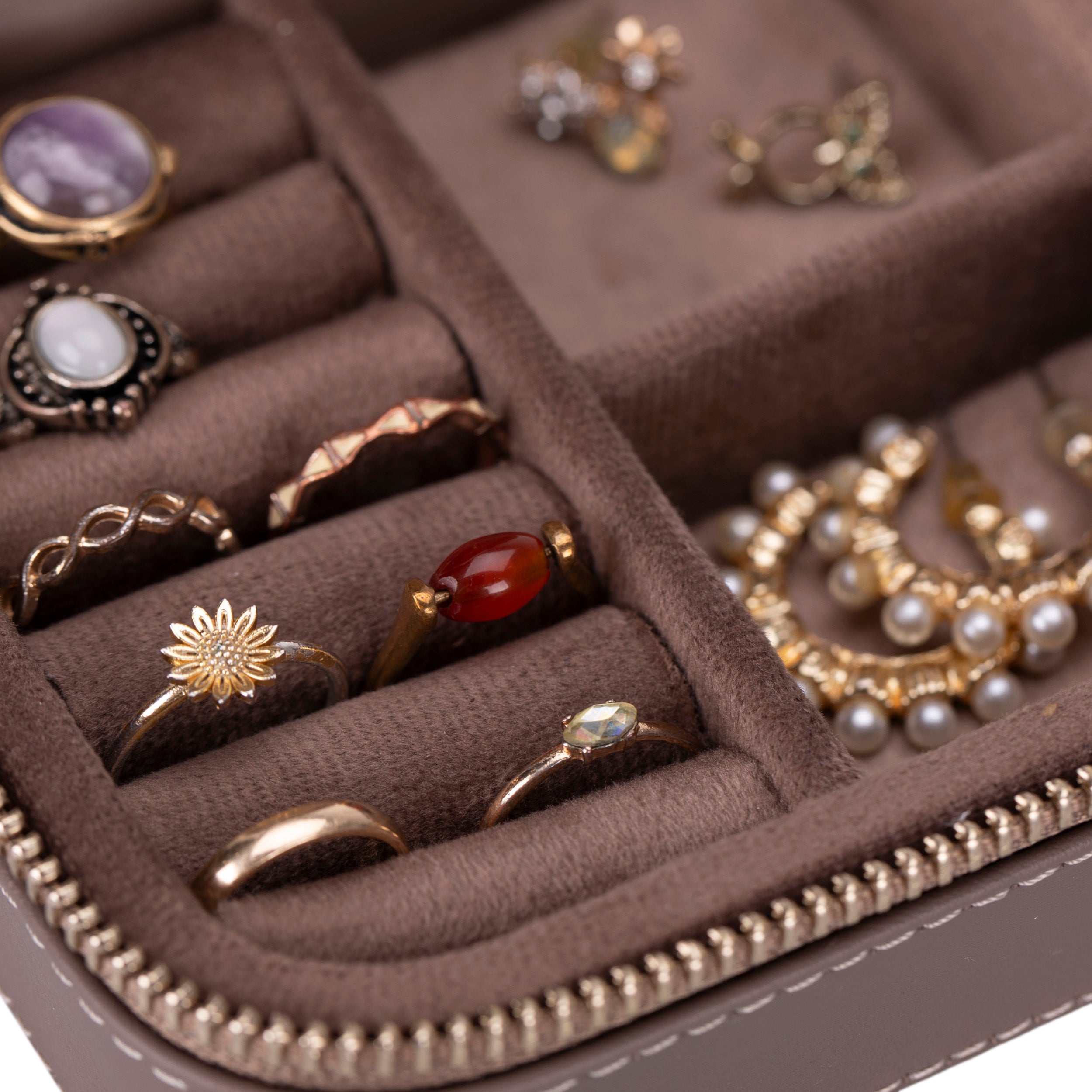 Perlyon Genuine Leather Jewelry Box