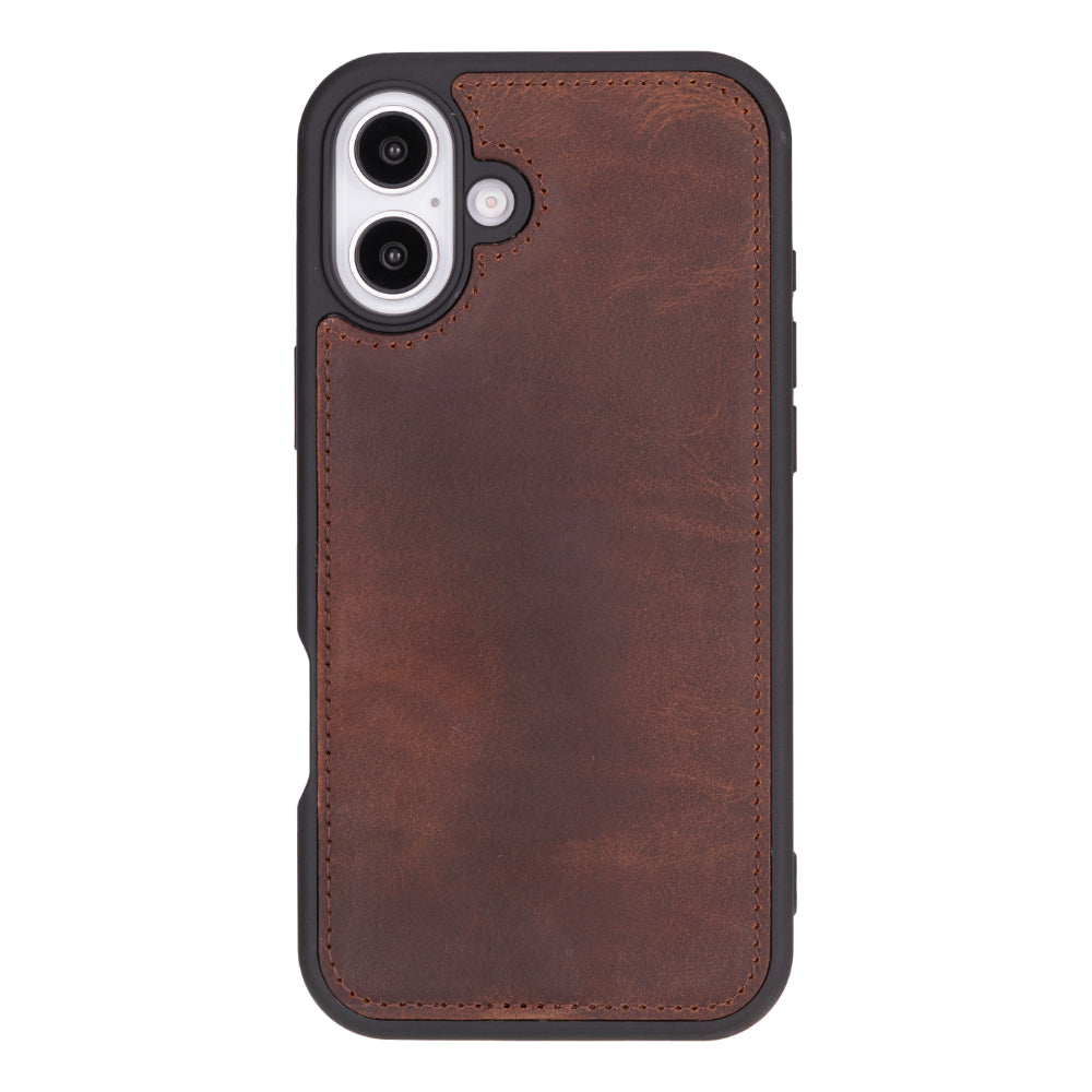 Magic iPhone 16 Plus Genuine Leather Detachable Wallet Case