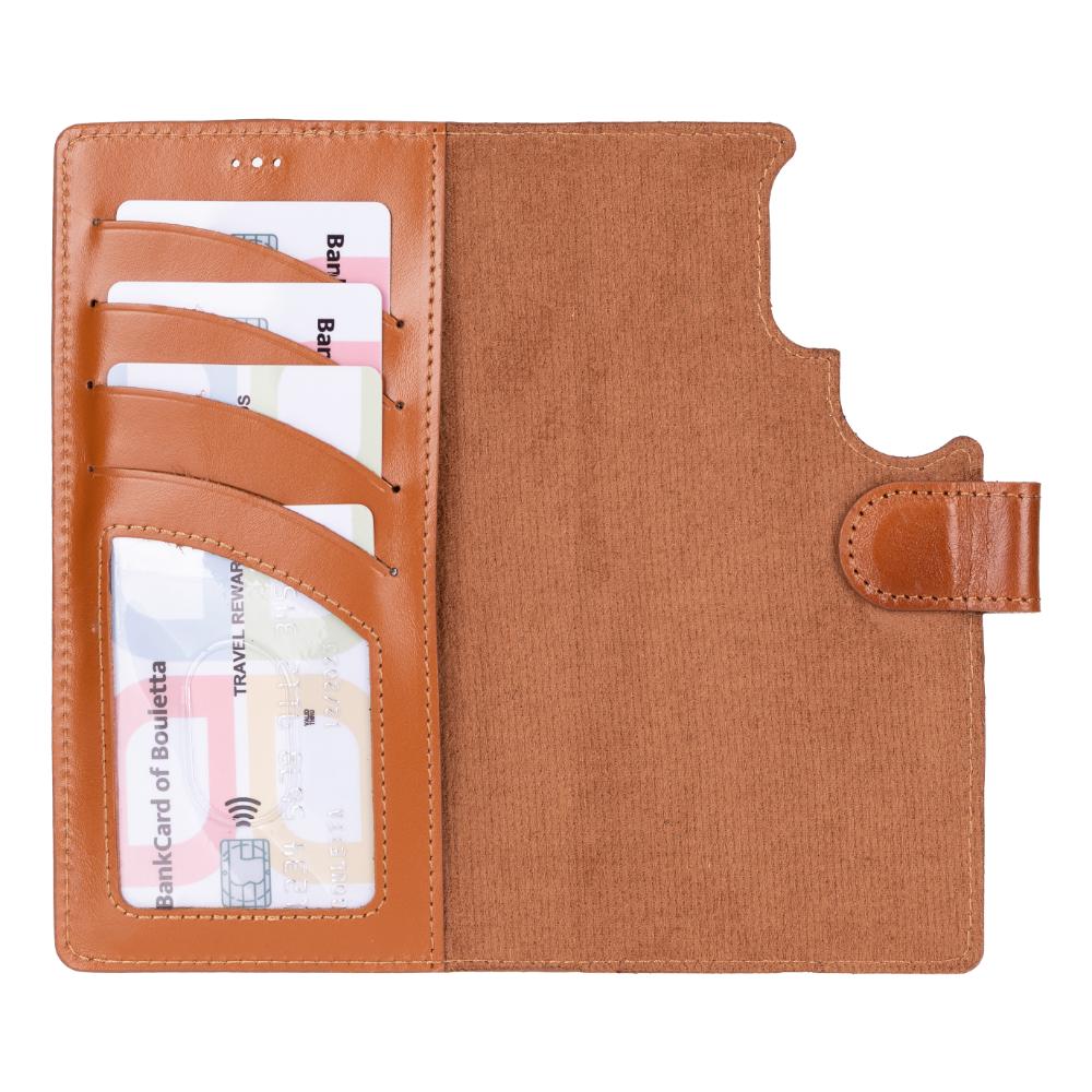 Magic Samsung Galaxy S25 Ultra Detachable Genuine Leather Wallet Case