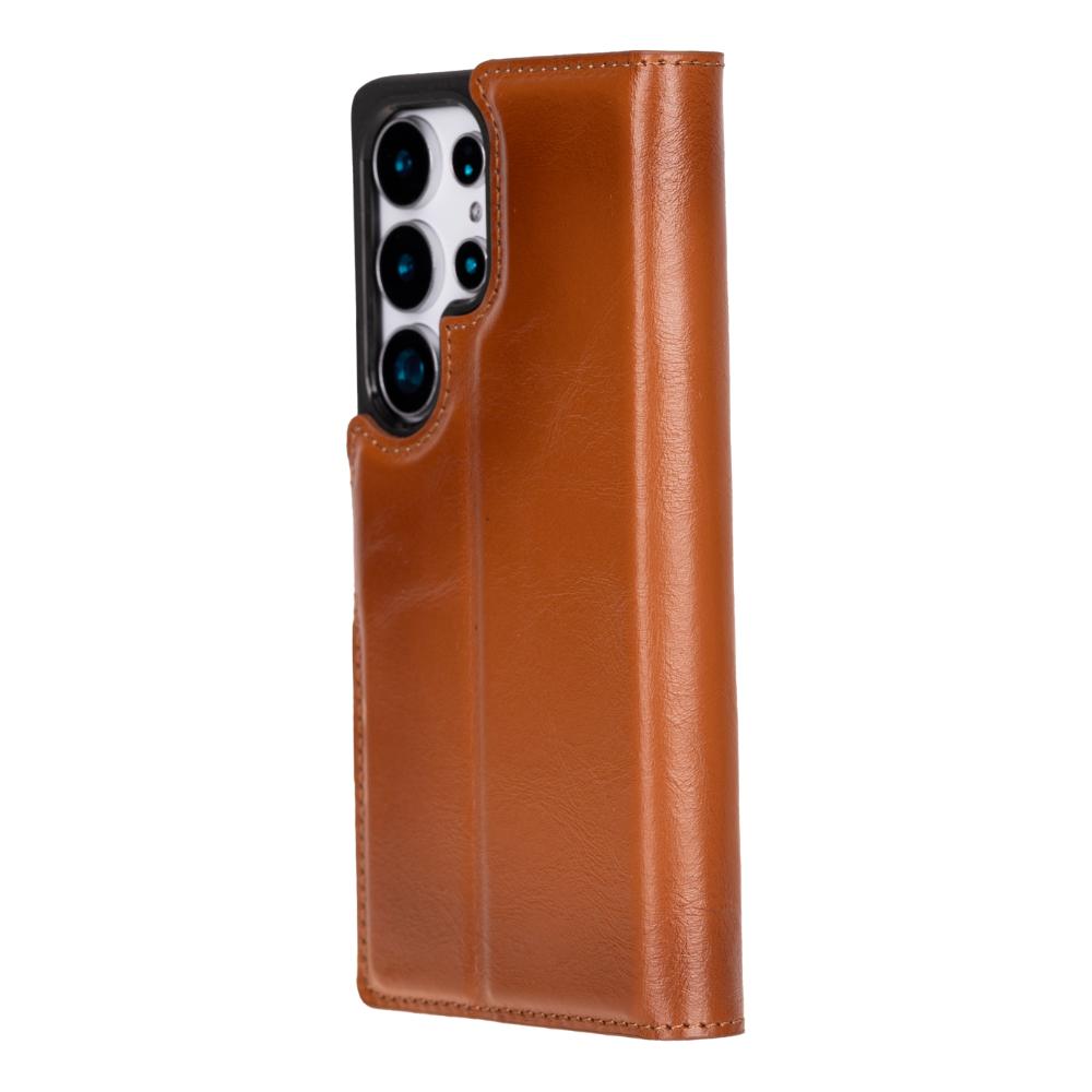Magic Samsung Galaxy S25 Ultra Detachable Genuine Leather Wallet Case