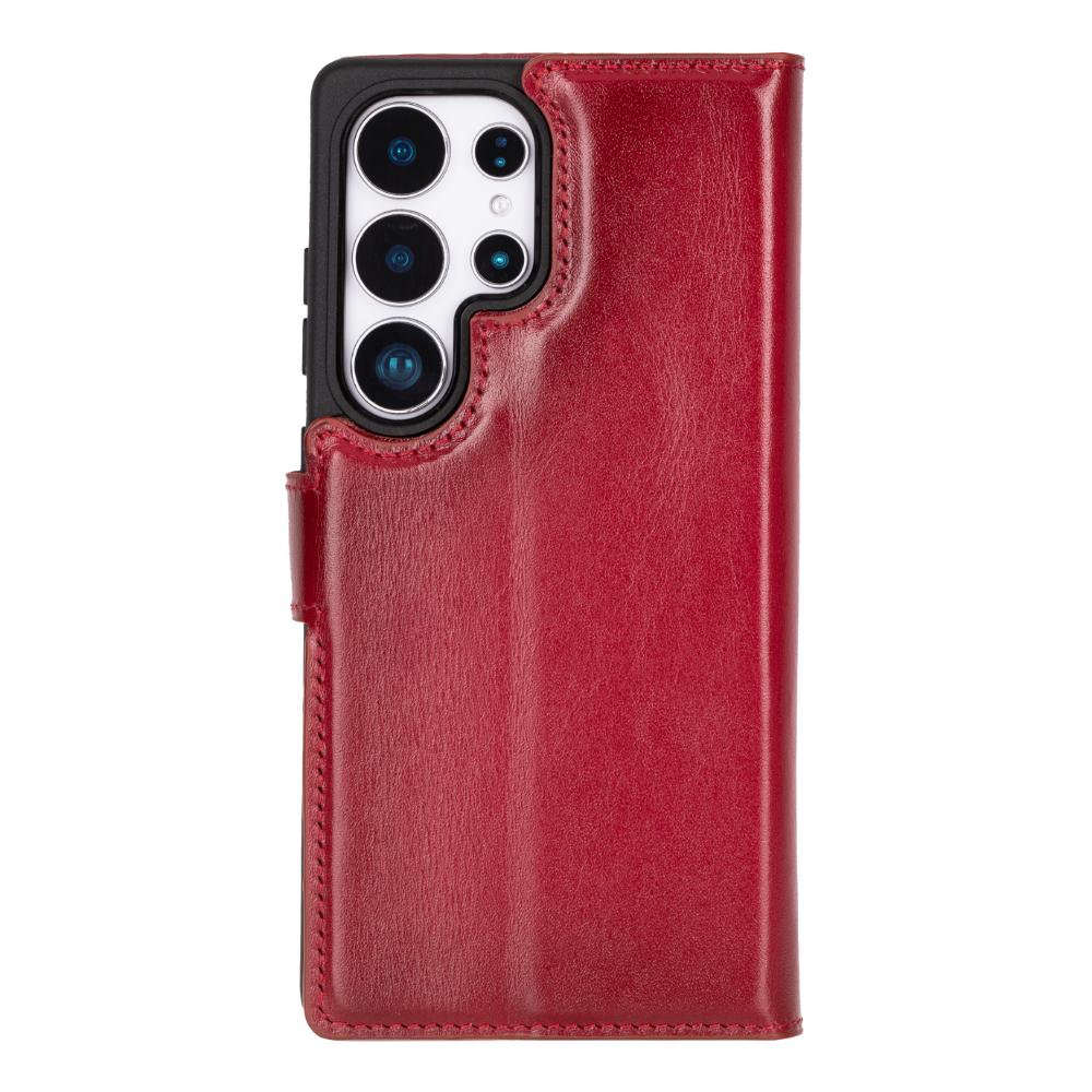 Magic Samsung Galaxy S25 Ultra Detachable Genuine Leather Wallet Case