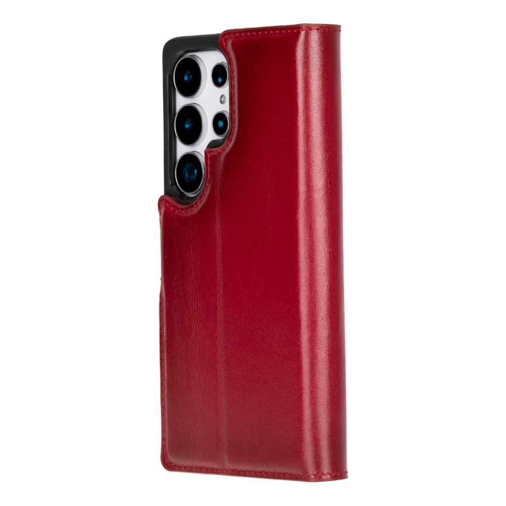 Magic Samsung Galaxy S25 Ultra Detachable Genuine Leather Wallet Case