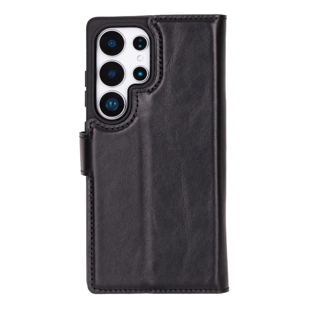 Magic Samsung Galaxy S25 Ultra Detachable Genuine Leather Wallet Case